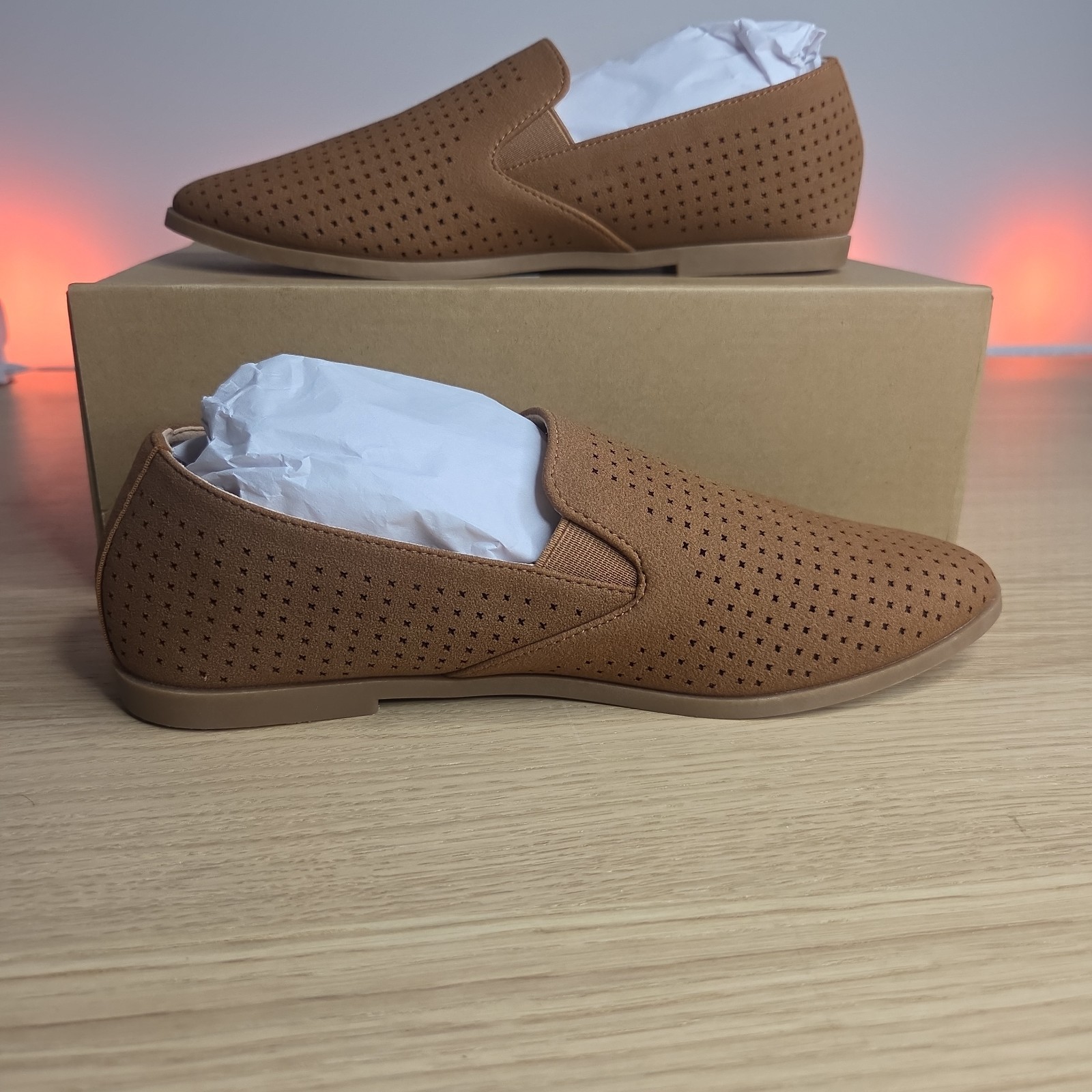 Journee Lucie Tru Comfort Foam Slip On Almond Toe Dress Flats Brown Size 7M