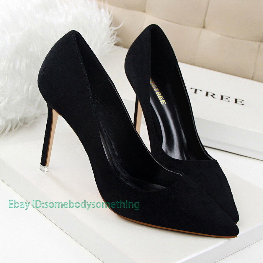 Women’s Pointed Toe Slip on Stiletto High Heeled Classic Party Wedding Pumps