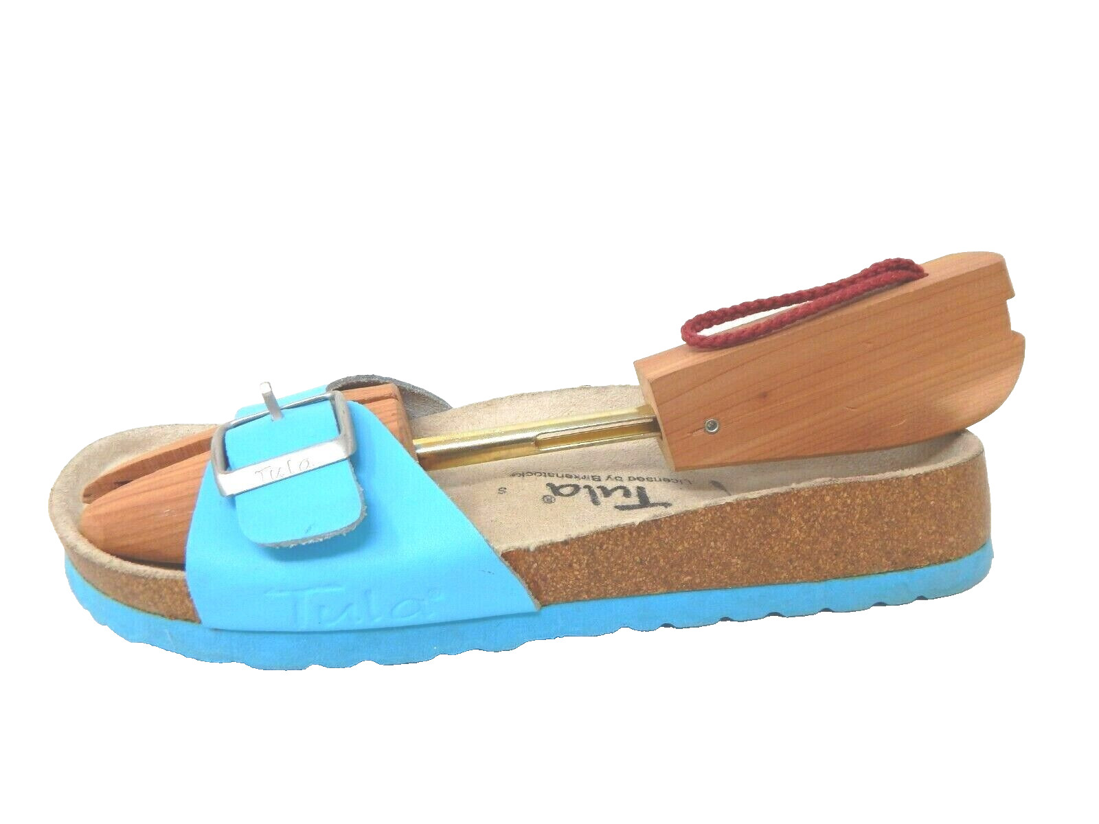 Birkenstock/Tula Blue Birko-Flor Flat Wedge Slide Sandals Sz:7.5 M US/38.5 EU