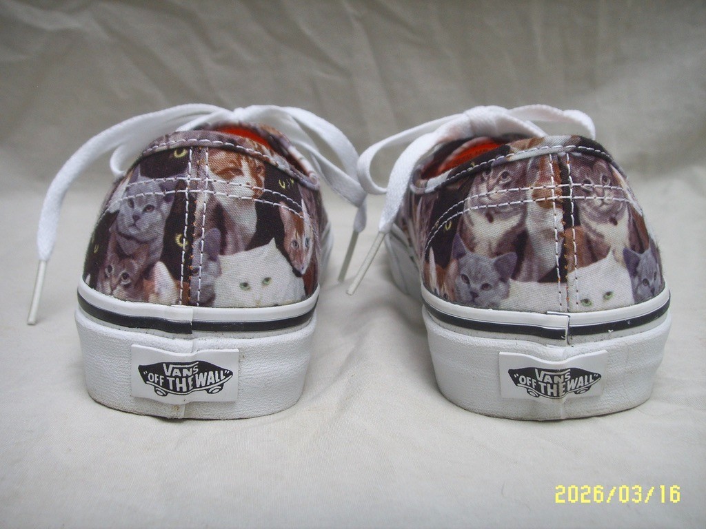 VANS ASPCA SPECIAL EDITION CAT PRINT CANVAS SNEAKERS WOMEN 8.5 MEN 7