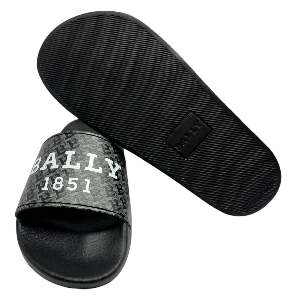 Bally Sabrina 6239110 Women’s Multiantracite Slide Rubber Sandals US 5.5