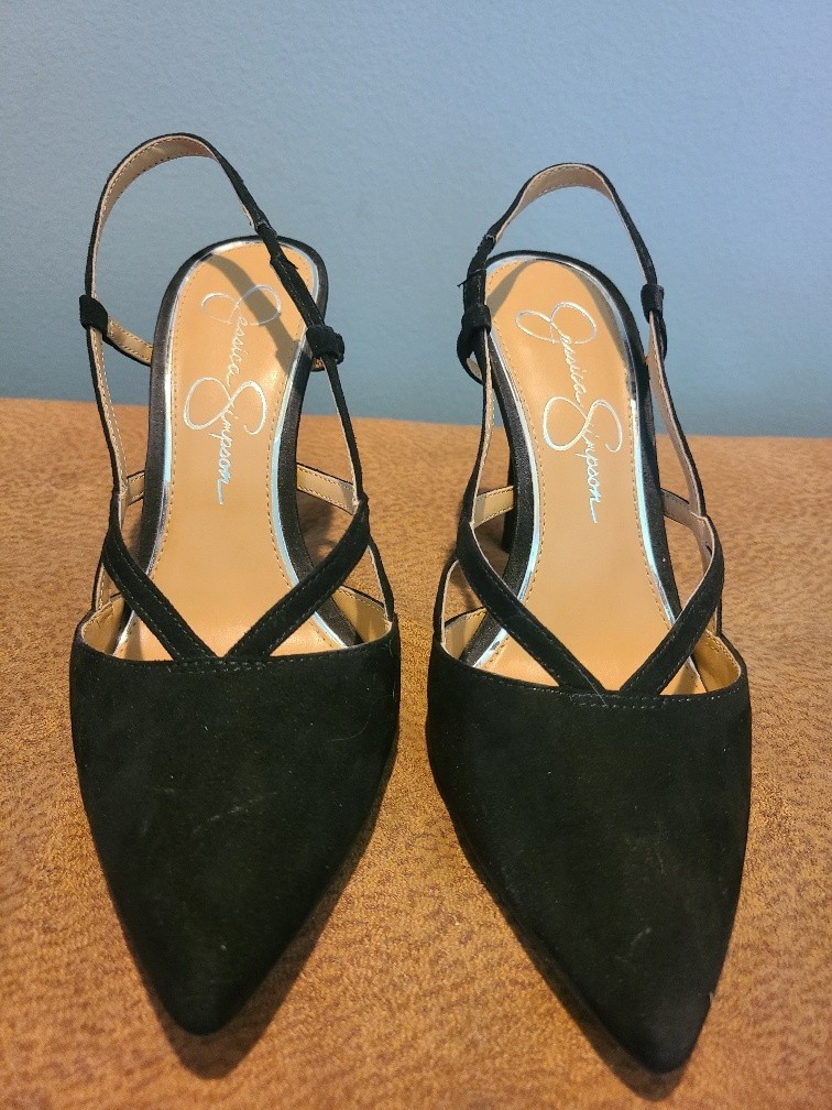 womens heels 7.5 Jessica Simpson soft black suede