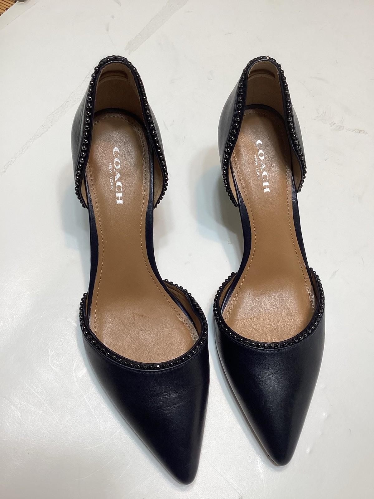 * Coach Blossom Women’s 6 B Semi Matte Calf pumps Black