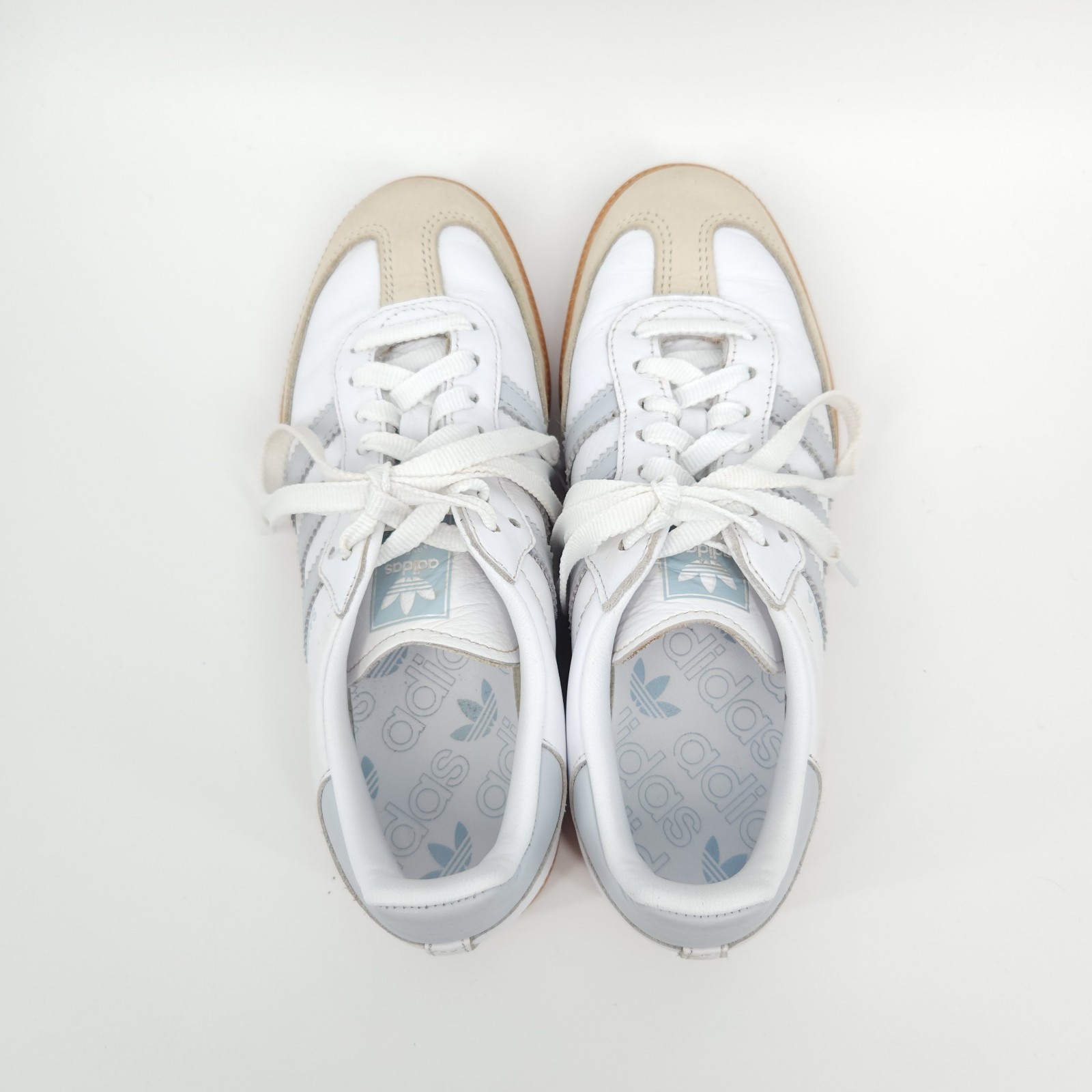 Adidas Samba OG Shoes Women Size 6 White Halo Blue Gum IE0877