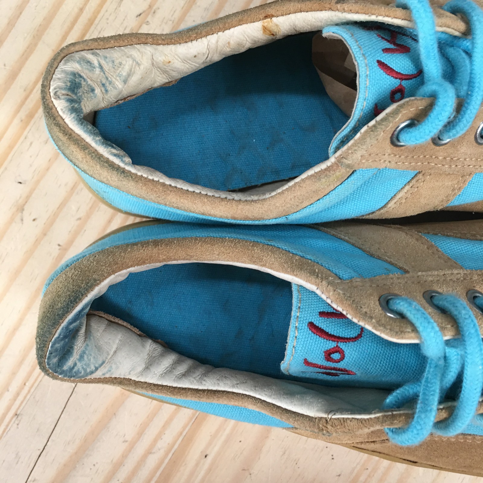 Wolky Sneaker Shoes Womens 41 Comfort Lace Up Round Toe Low Suede Tan Blue