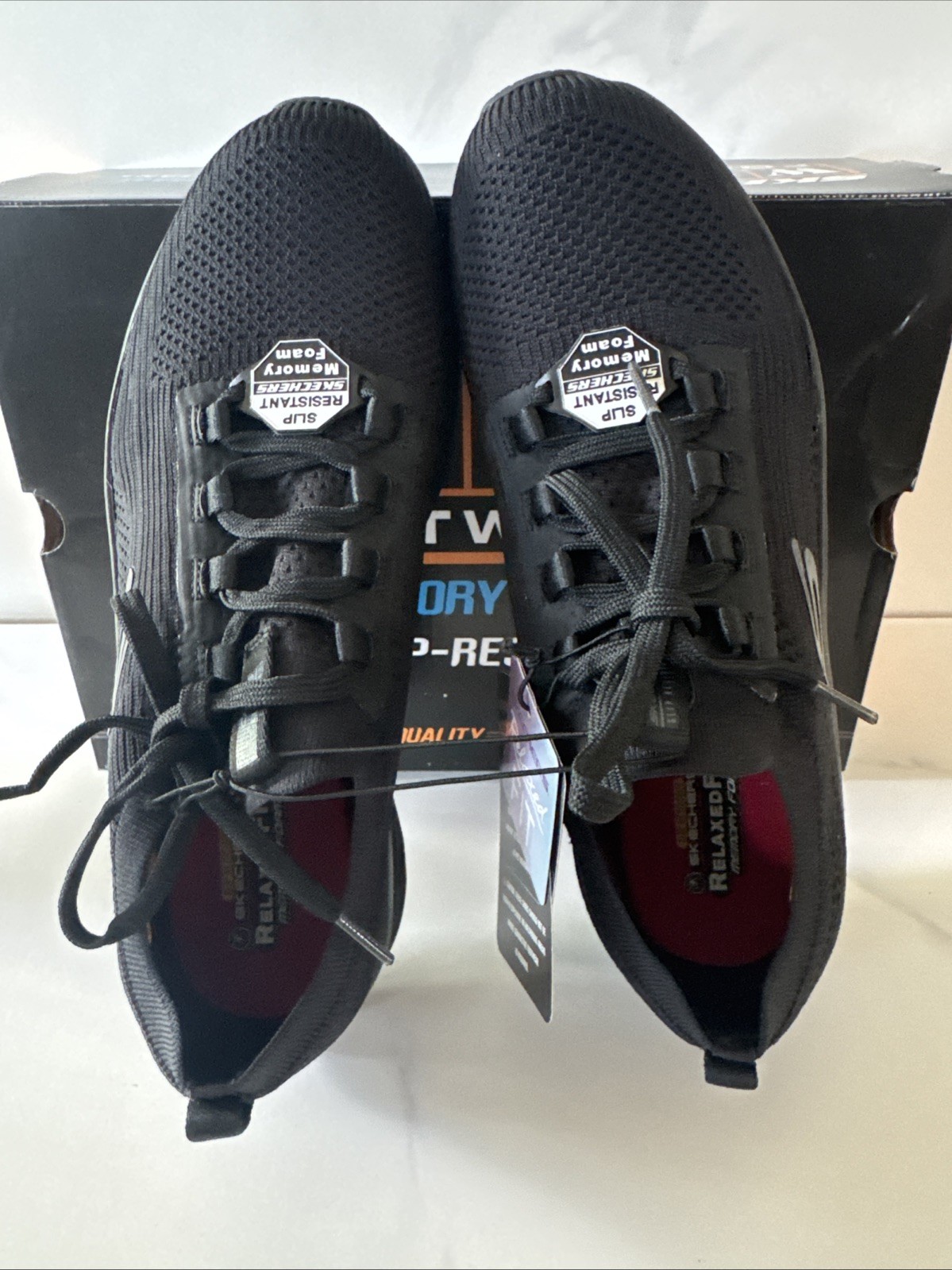 Women’s Skechers Size 10 Work Relaxed Fit Shoes Non-Slip Memory Foam Black NEW