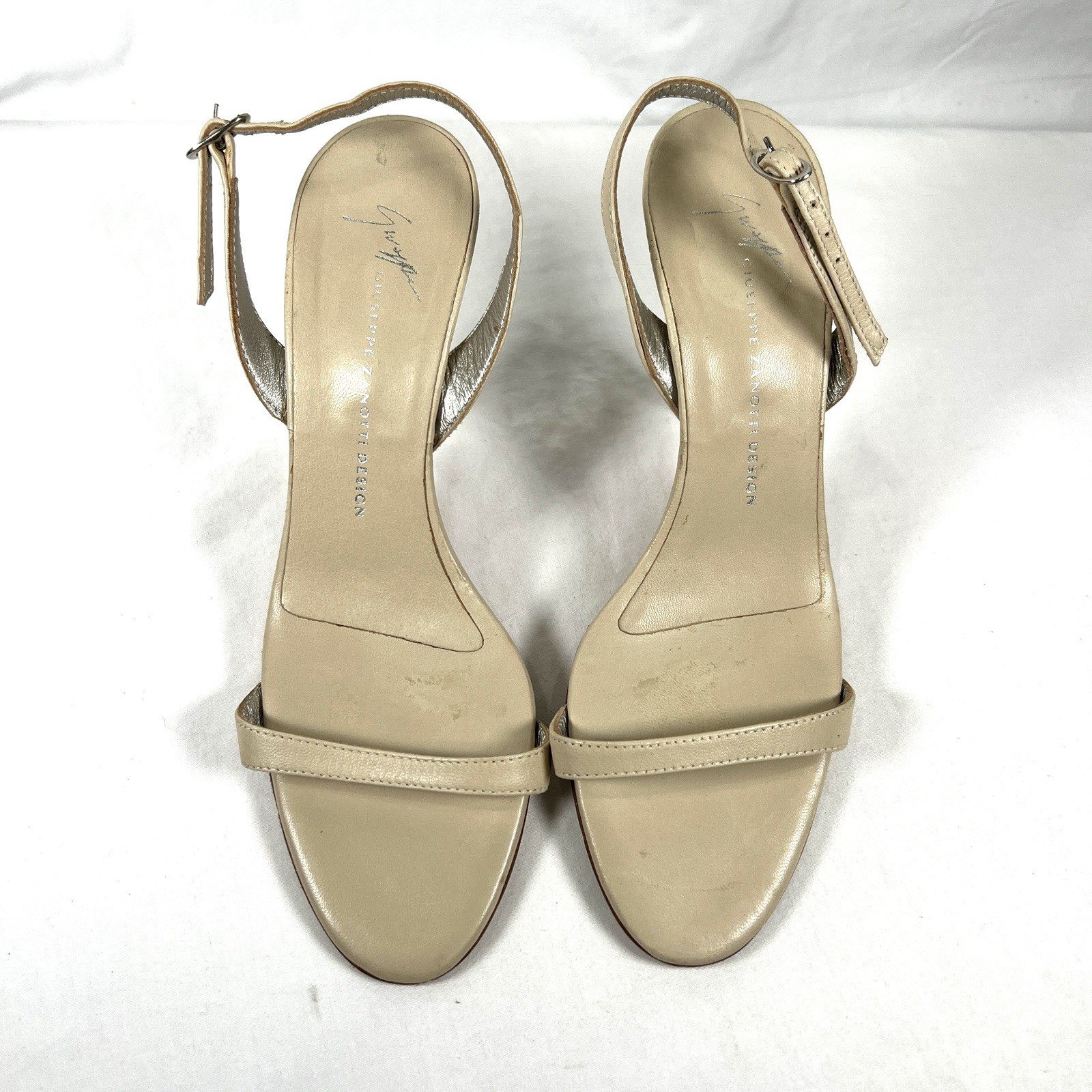 Giuseppe Zanotti Leather Slingback Stiletto Heels Italy Minimalist EU 36 US 6