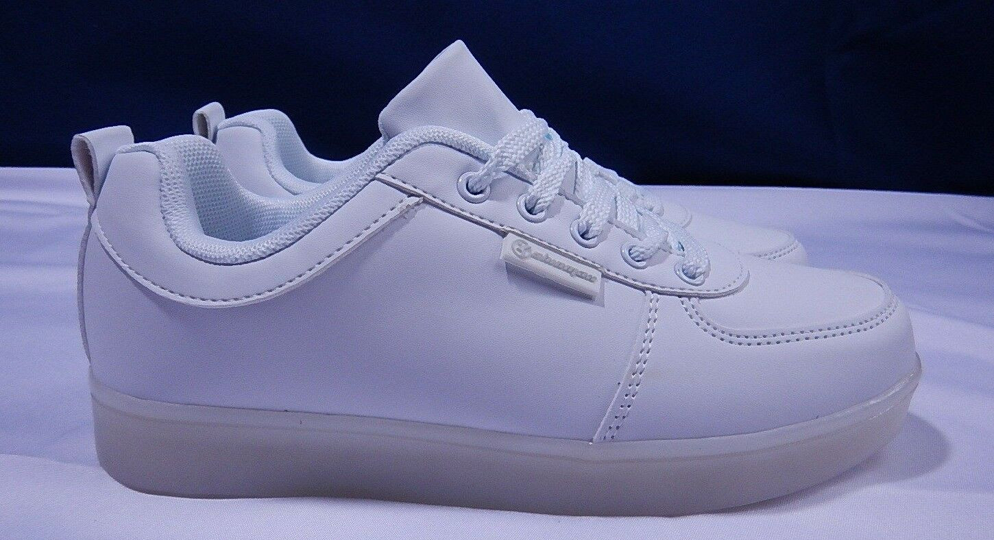 White Shinmax Colors Changing LED Sneakers Size 38 EUR 7.5 Lighting Shoes TF