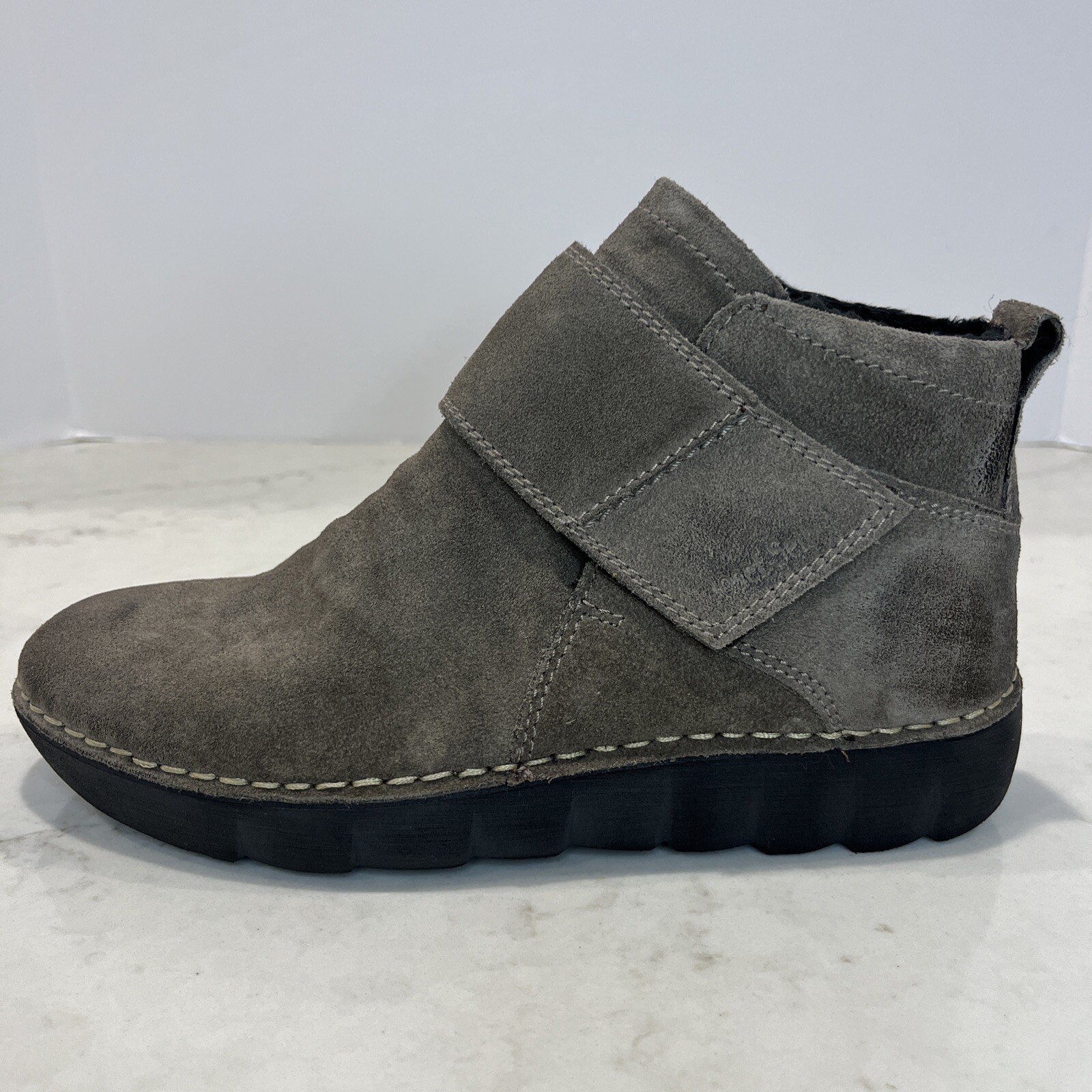 Josef Seibel NEW Calais 53 EU 37 US 6 -6.5 Taupe Comfort Ankle Boots Suede