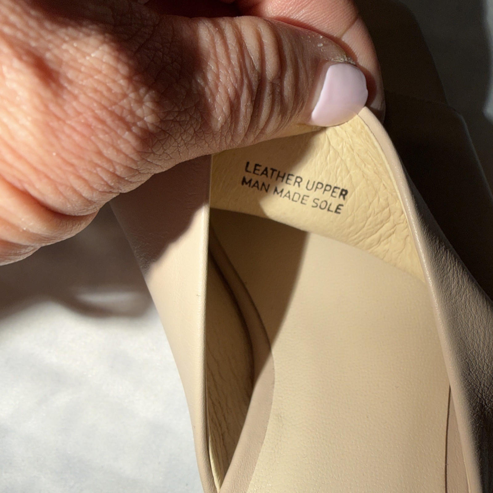 Ana Palma Slip On Mules Nude Leather Size 39