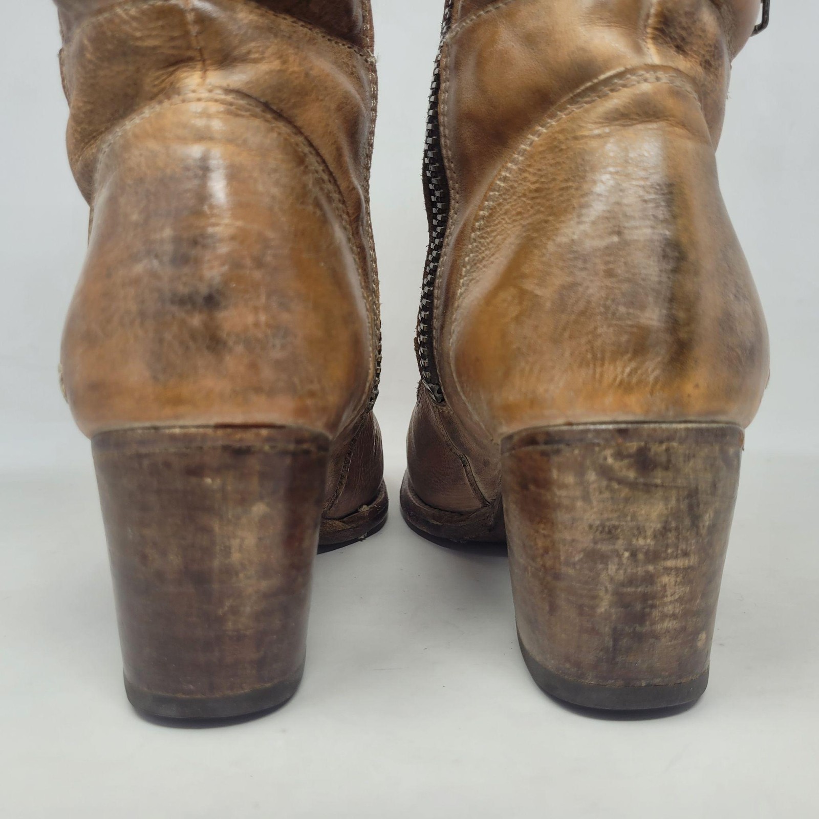Bed Stu Boots 7.5 Tan Brown Leather Cobbler Series OnRush Rustic Distressed RARE