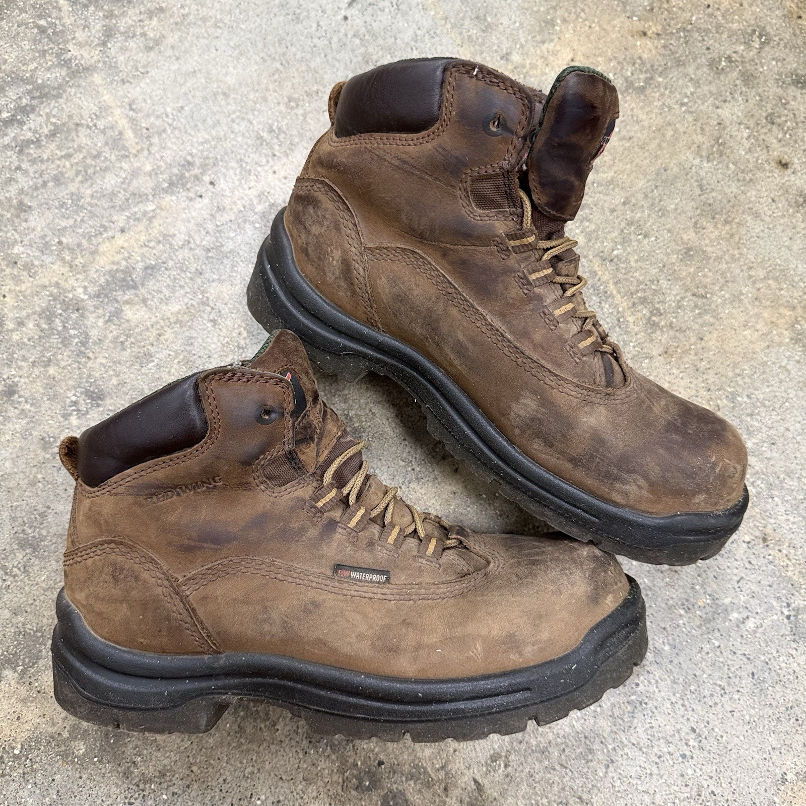 Red Wing King Toe Womens Work Boots Leather Waterproof Size 8.5 B