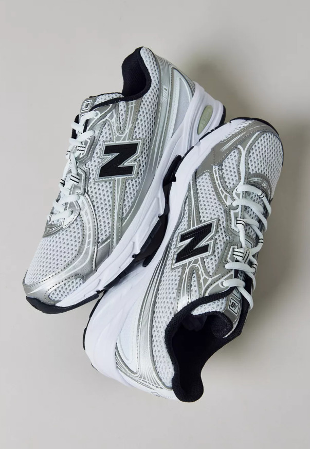 NWT New Balance 740 Sneakers White Silver Black Retro Running Shoes Mesh Lace-Up
