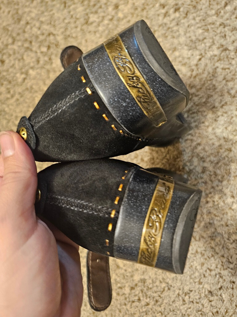 BLACK Lucky Brand Wedge Mid (2-2.9 in) Heel Height Heels SIZE 8 WOMEN.