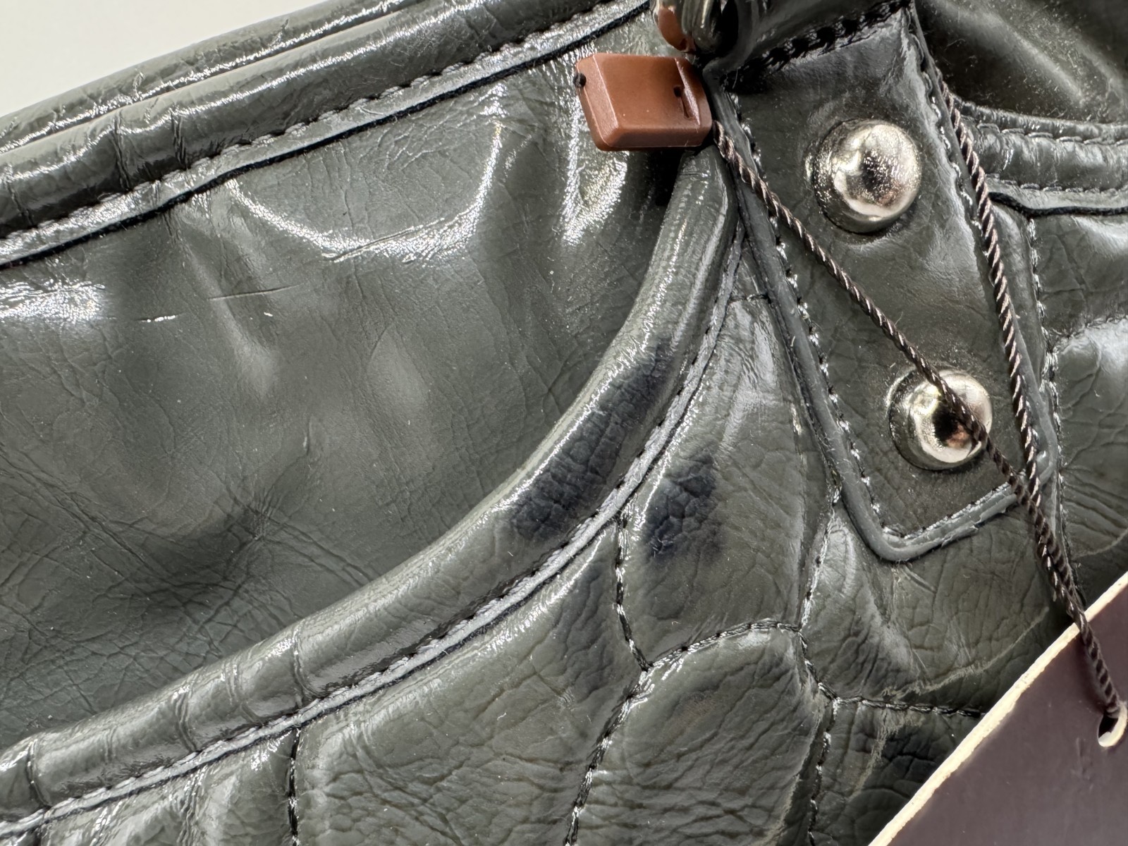 Suede & Co. Lacoquette Grey Purse. Some Damages See Pictures