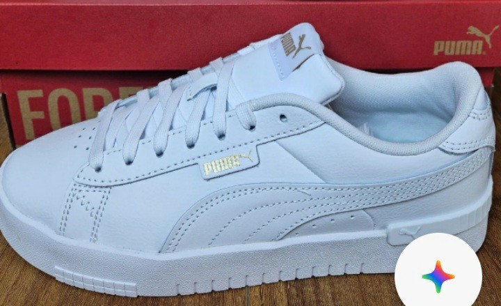 PUMA Court Sneaker Womens Retro Walking,Tennis,Pickleball 7W/PUMA White/Gold NIB
