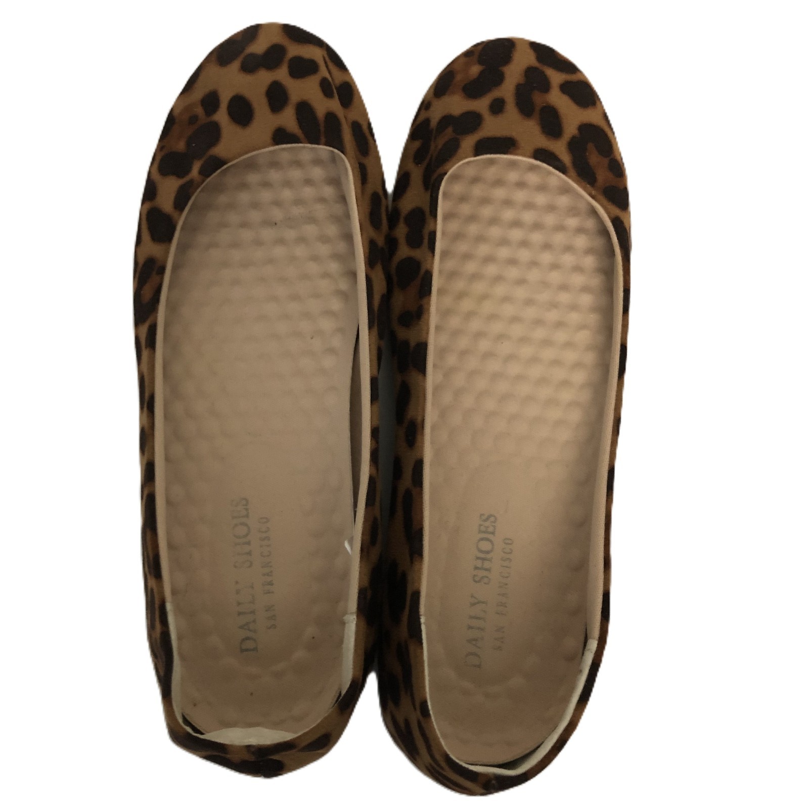Daily Shoes San Francisco 8.5 Leopard Print Flats Walker Walker-04