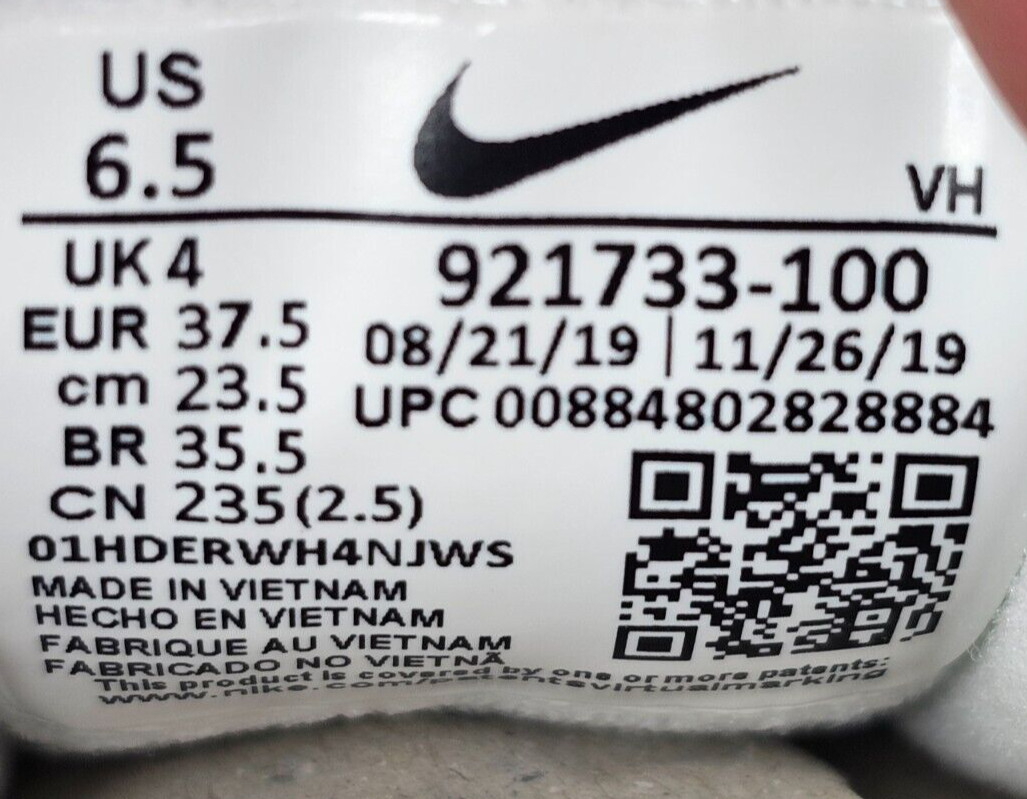 EUC! WMNS NIKE AIR MAX 97 WHITE-WHITE-PURE PLATINUM SZ 6.5 [921733-100]