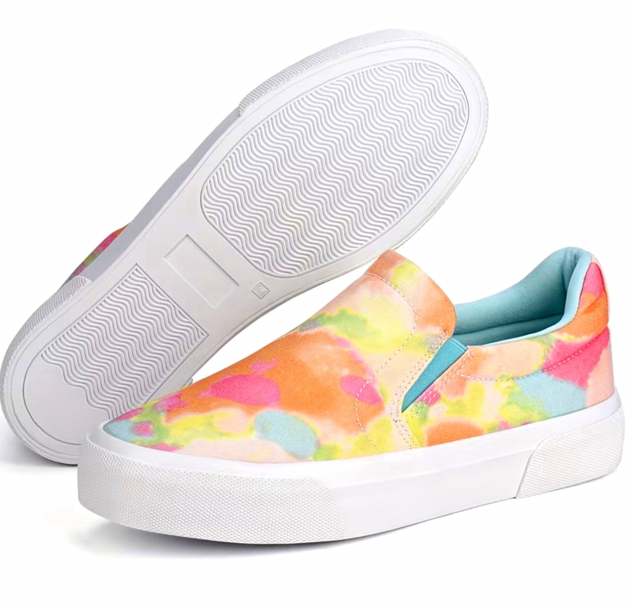 Sz 9 Jenn Ardor Women’s Tie-Dye Multicolor Low Top Slip-On Sneakers l Accent