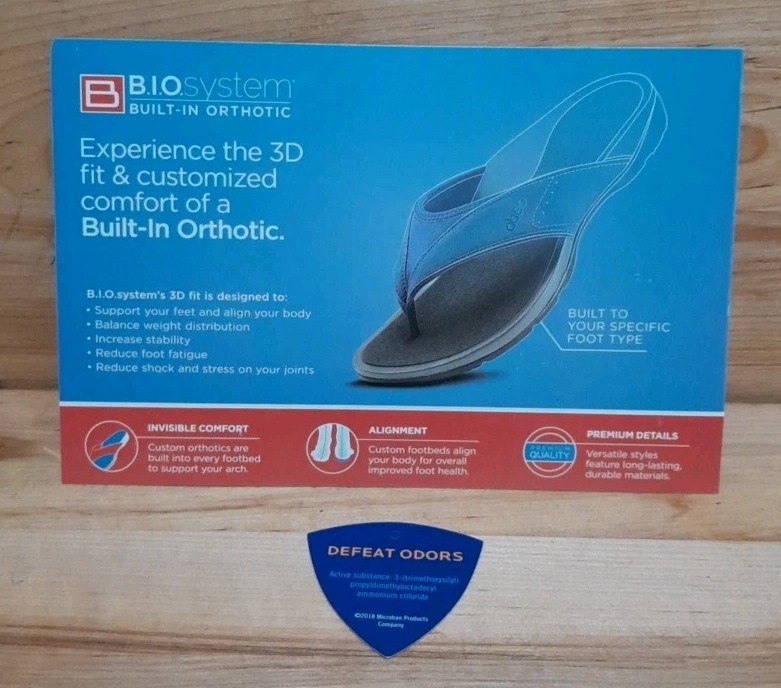 NEW! ABEO BIO SYSTEM BALBOA Sandals Walnut Leather Thong Flip-Flop Orthotic 11-N