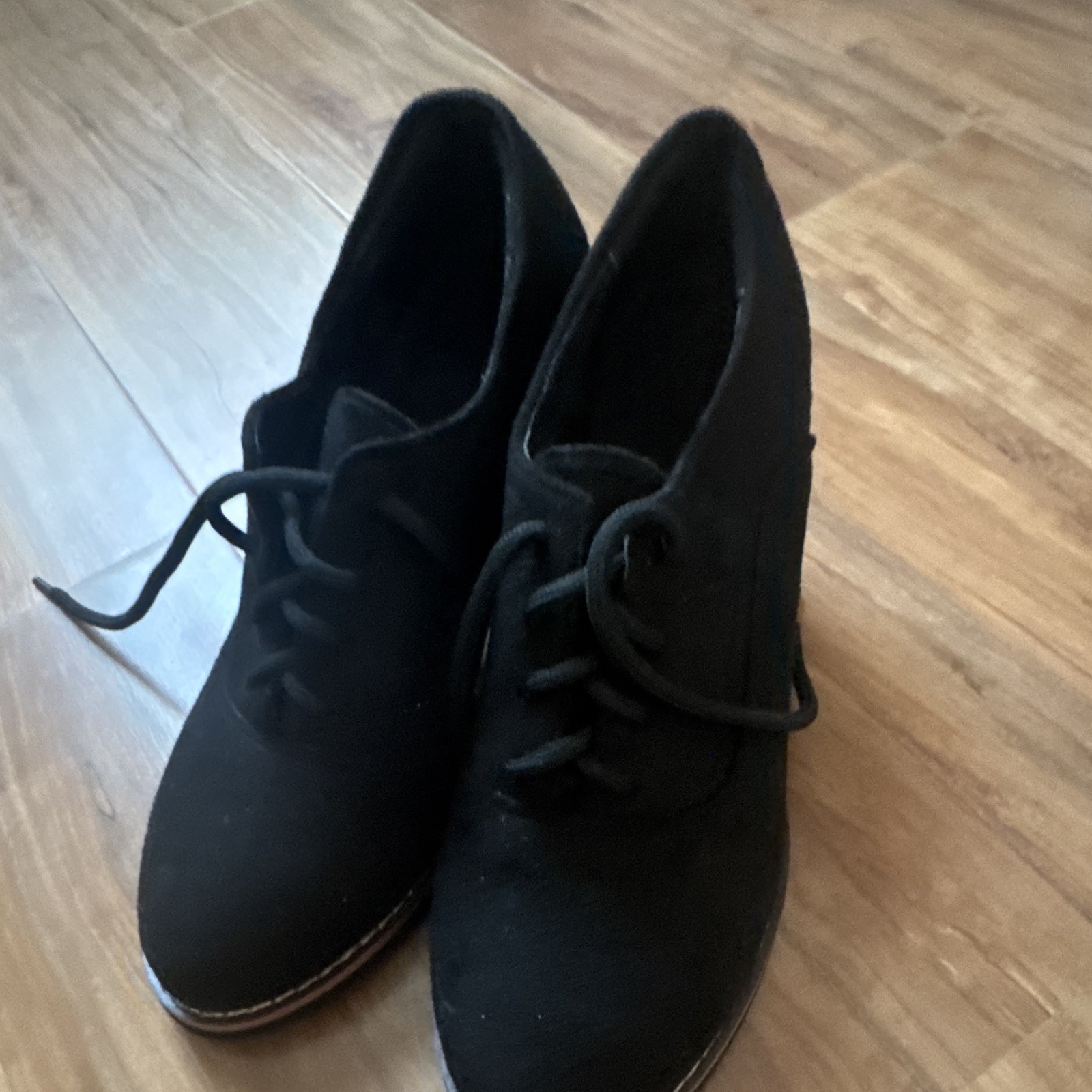 Black high heels Shoes size 38 (7.5) – Lace-Up Style new without box