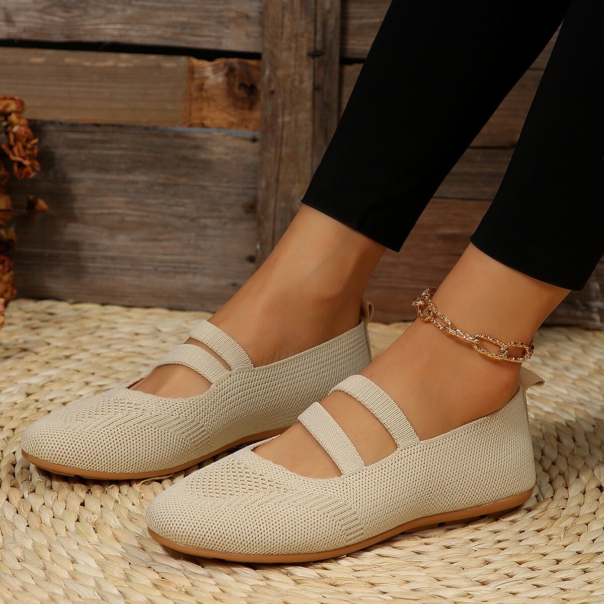 Womens Flats Shoes Casual Ladies Slip on Round Toe Walking Dress Shoes
