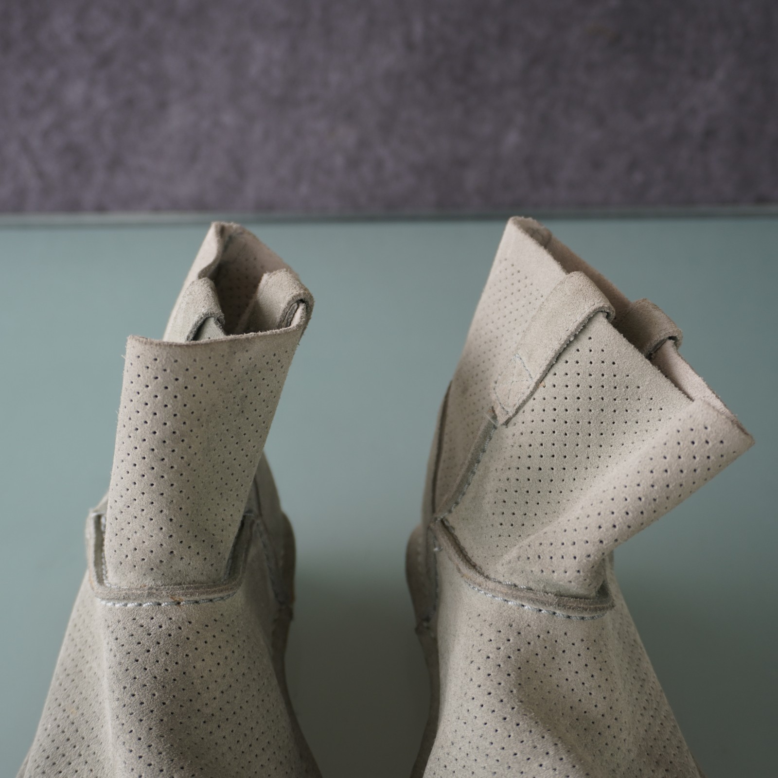 UGG Classic Unlined Mini Perf Boots SuedeGray Perforated Ankle Bootie Size 6 37
