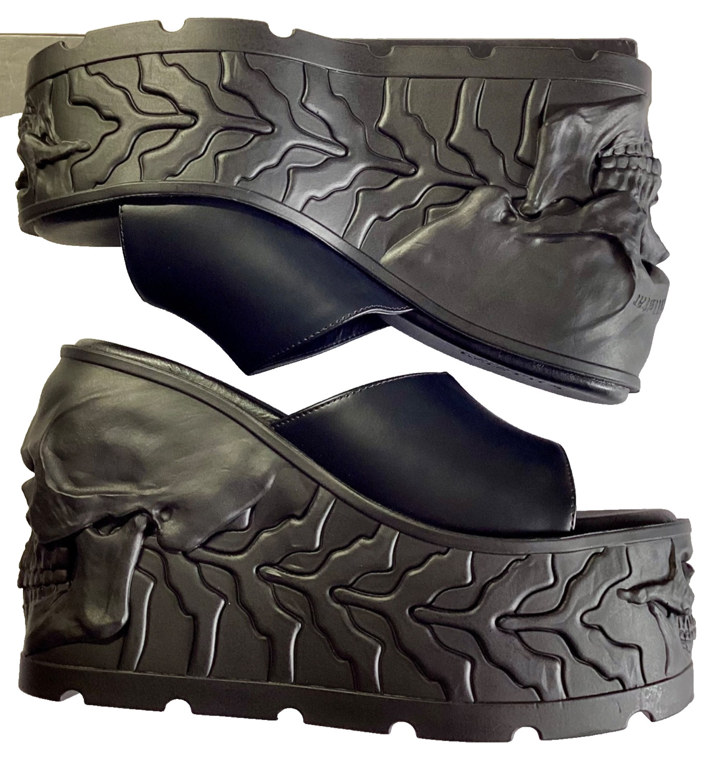 Killstar Doom Platform Skull Bones Slide Sandals Size 10 NIB Goth SOLD OUT