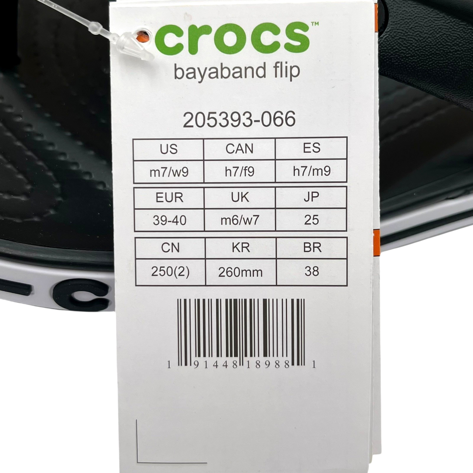 Crocs Bayaband Women’s Flip Flop Sandals Size 9 Black Water Friendly Lightweight