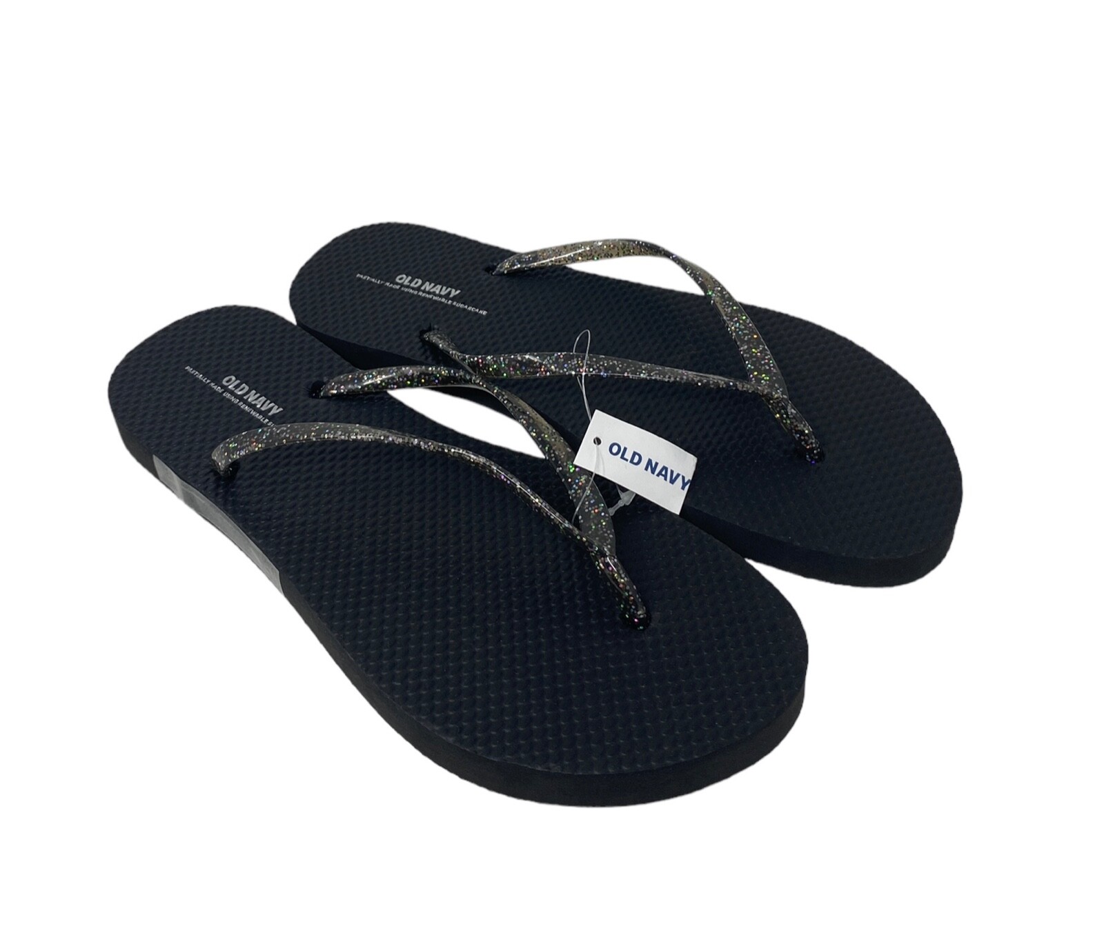 Old Navy Flip Flop Black Glitter Sandals for Women Summer 737433-10-1