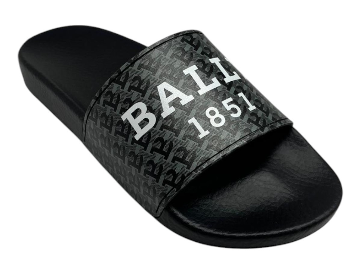 Bally Sabrina 6239110 Women’s Multiantracite Slide Rubber Sandals US 5.5