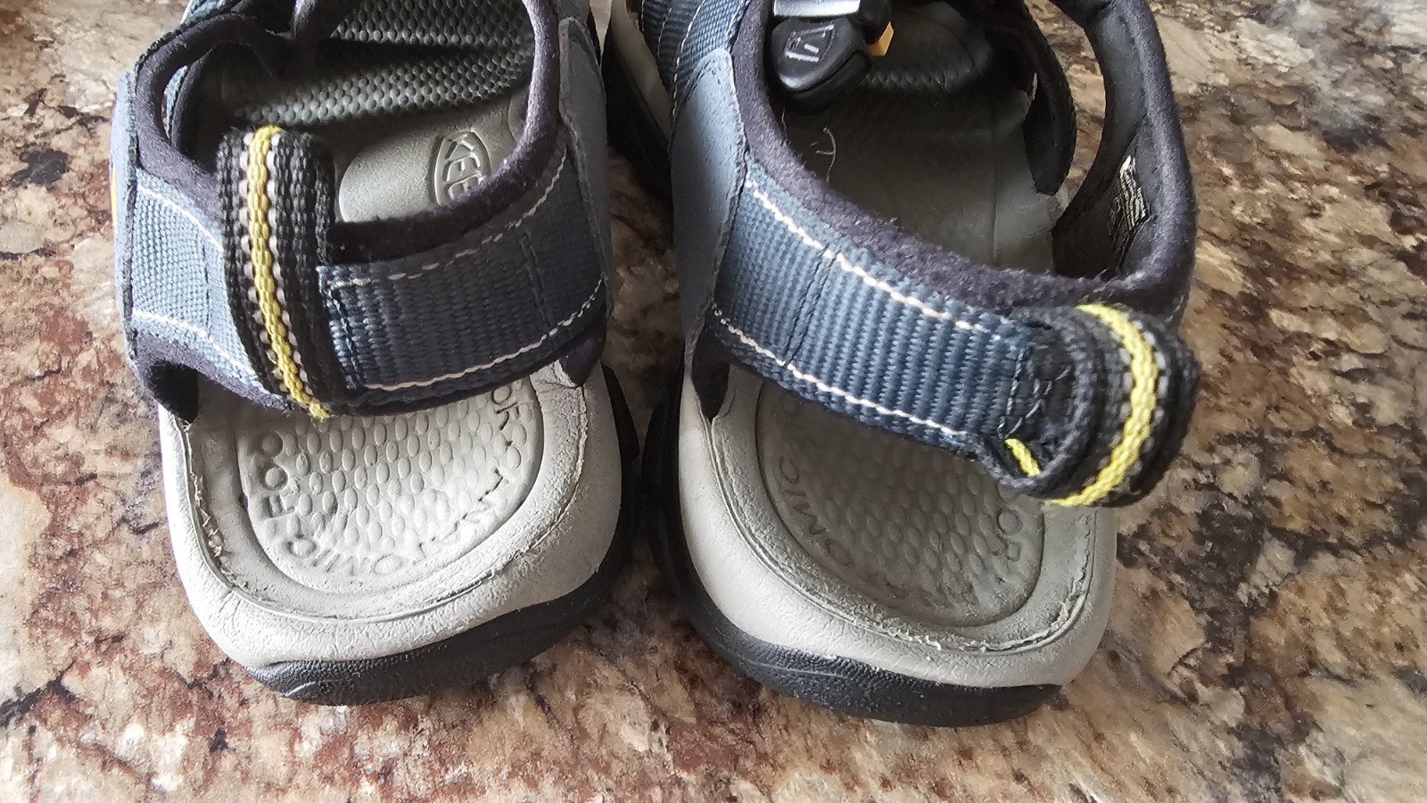KEEN Women’s Closed-Toe Sport Sandals Gray Blue Yellow Slip-On US 10