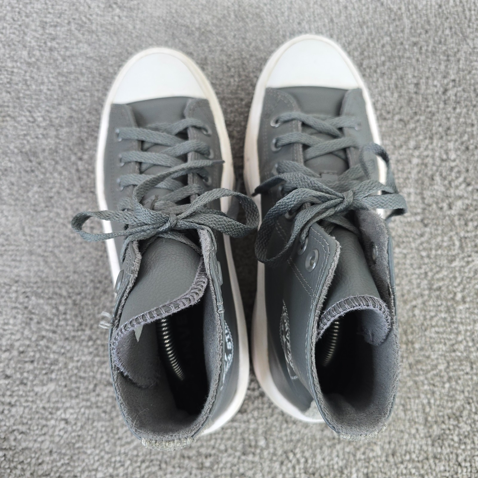 Converse CTAS Move Hi Platform Sneakers Womens Size 8 Shoes Gray Lace Up