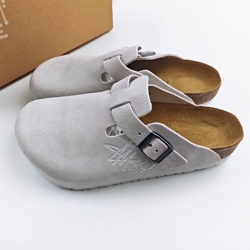 Birkenstock Boston x Stussy Bone Clog Wide Women’s Shoes EU37-45 With Box