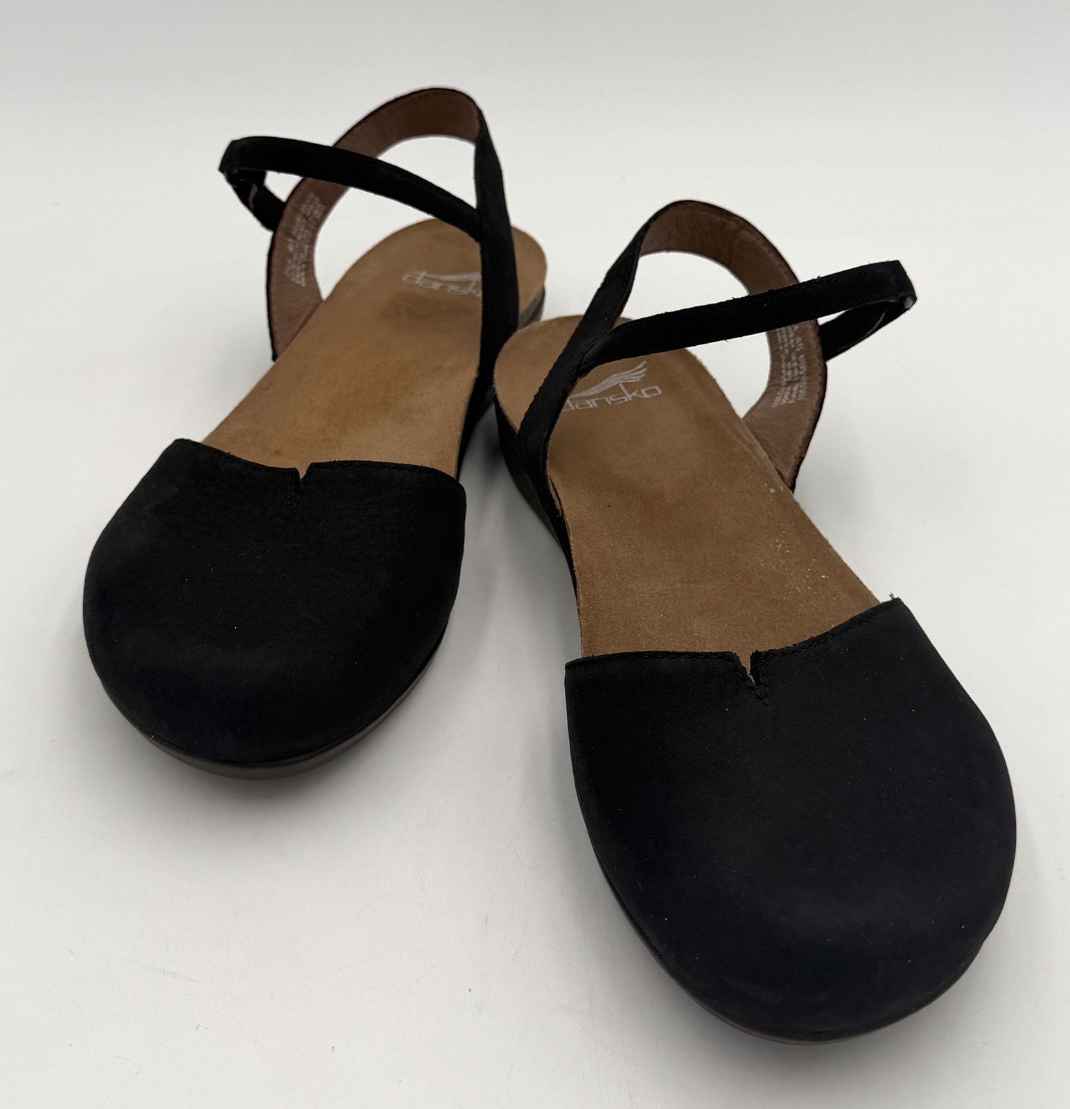 Dansko Rowan US 9 EU 40 Black Nubuk Leather NEW