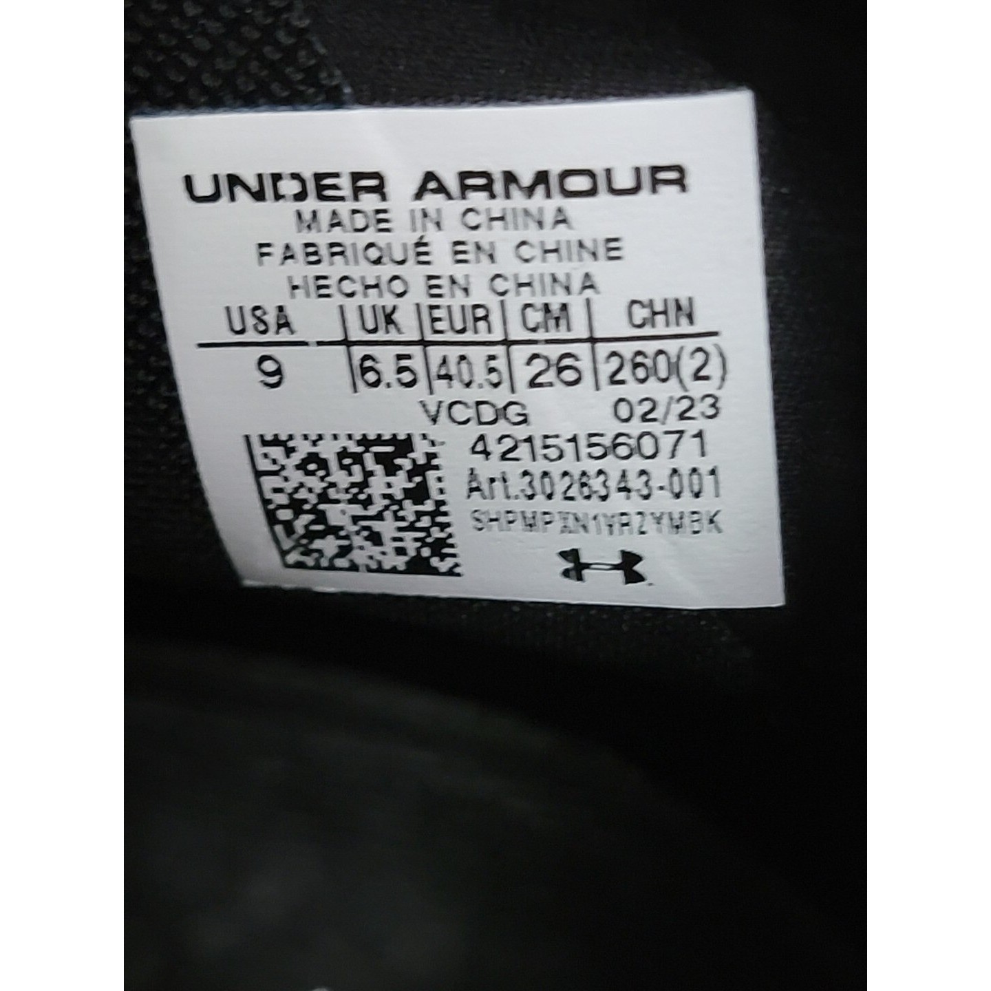 Under Armour Spotlight Clone MC Black 3026343-001 Womens Size 9 Football Cleats