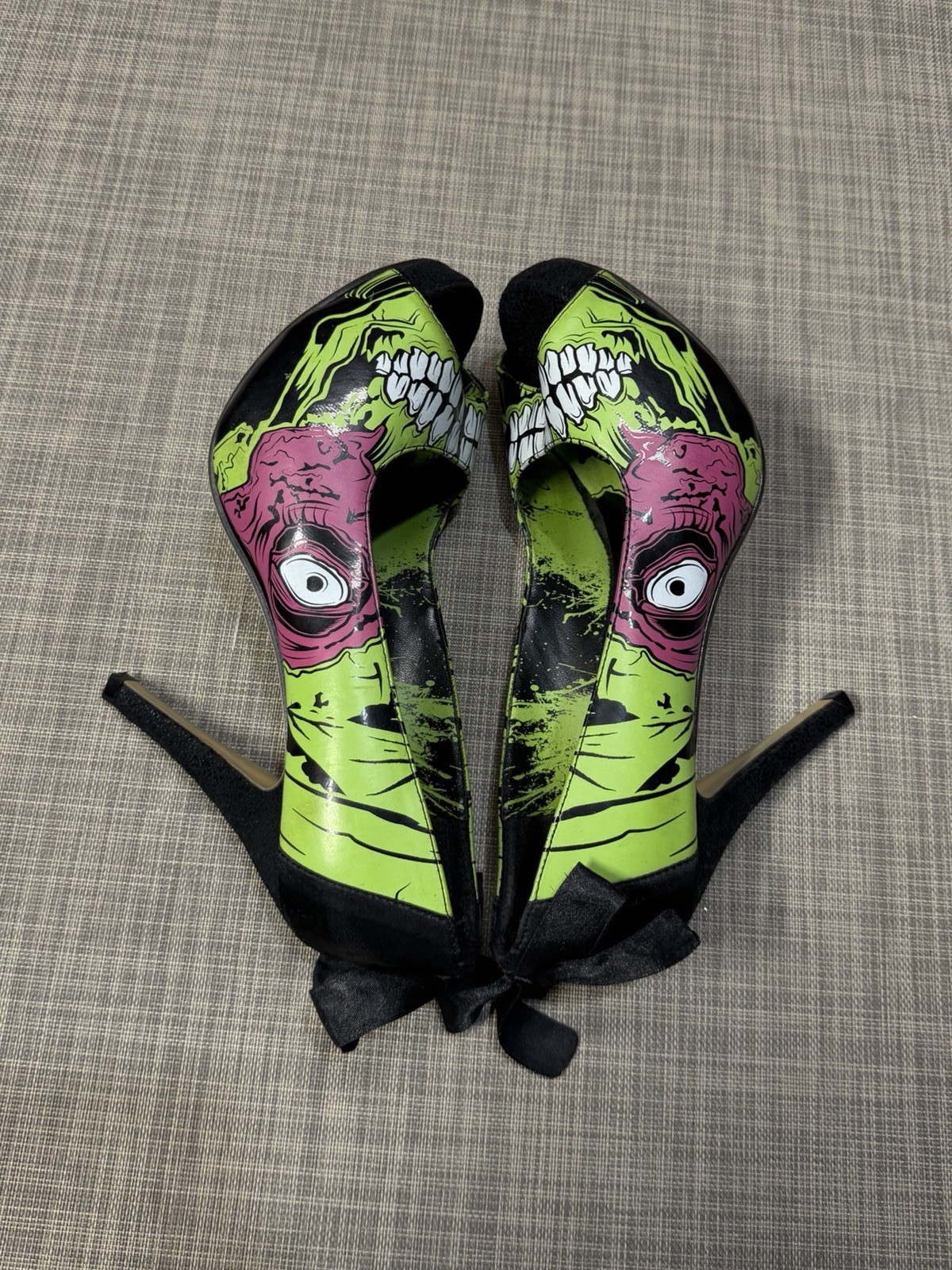 Iron Fist Damen Peep Toe Pump Zombie Green Stomper Platform Women’s US 10 Y2K