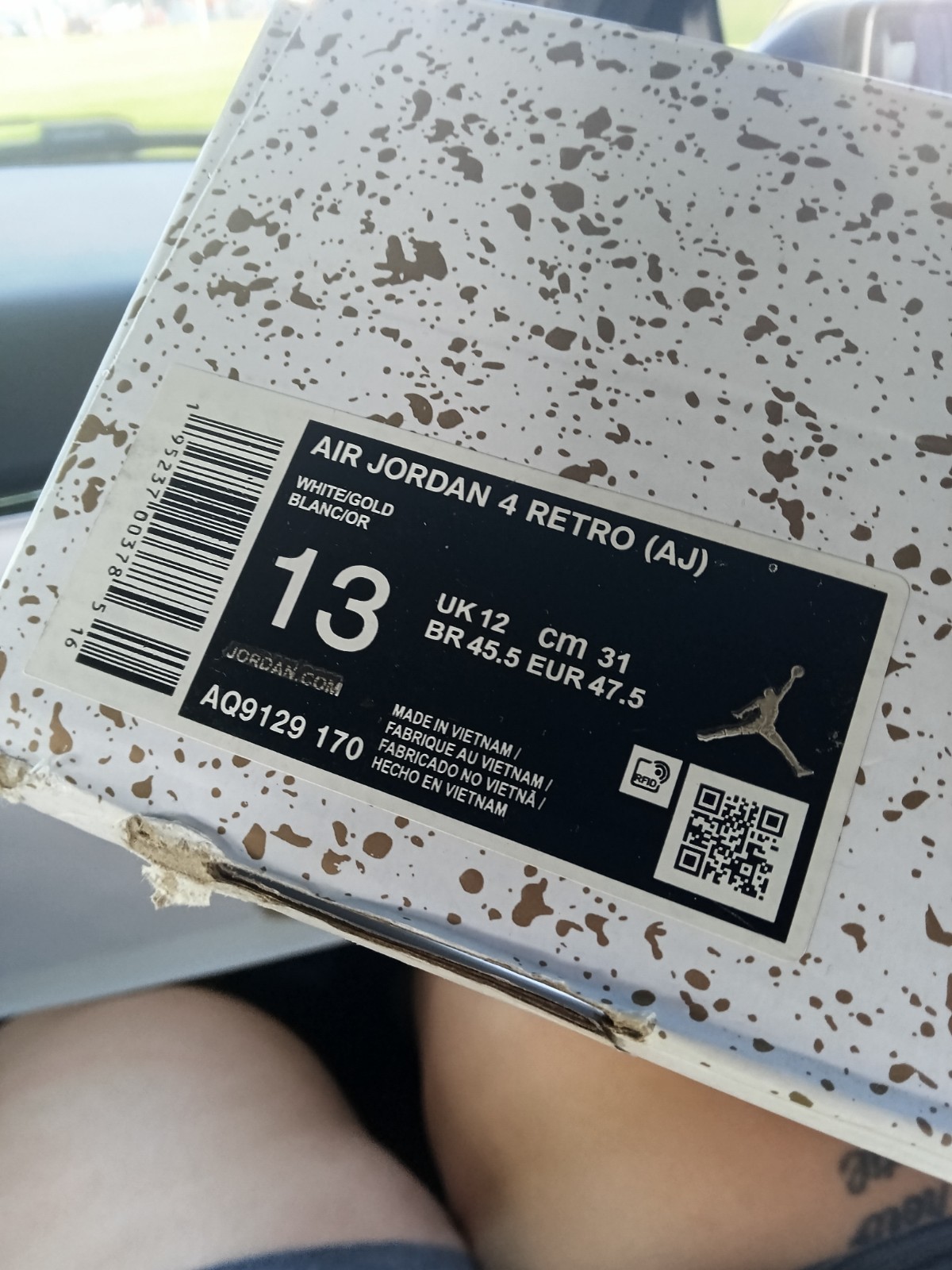 Size 13- Air Jordan 4 Retro Metallic Gold W