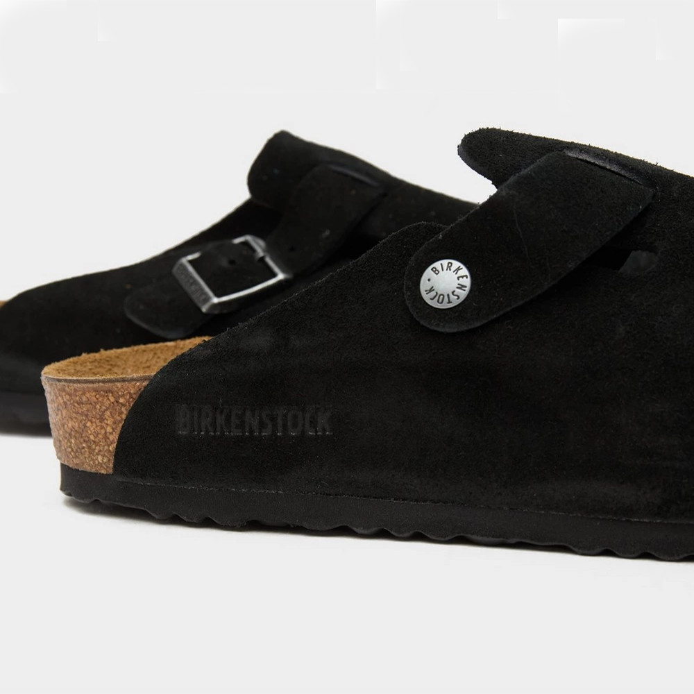 Birkenstock Boston Black Suede Soft Footbed Men’s and Women’s Shoes New with Box