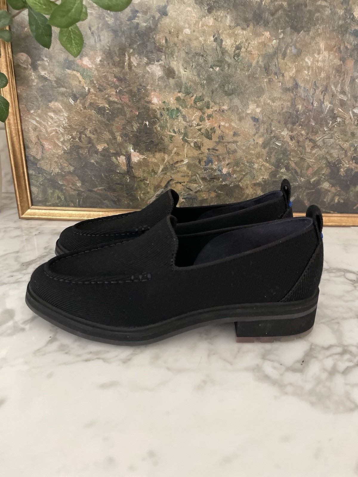 NEW Rothy’s The Lug Loafer Merino Wool Black RPET Size 8 Womens Eva Sole