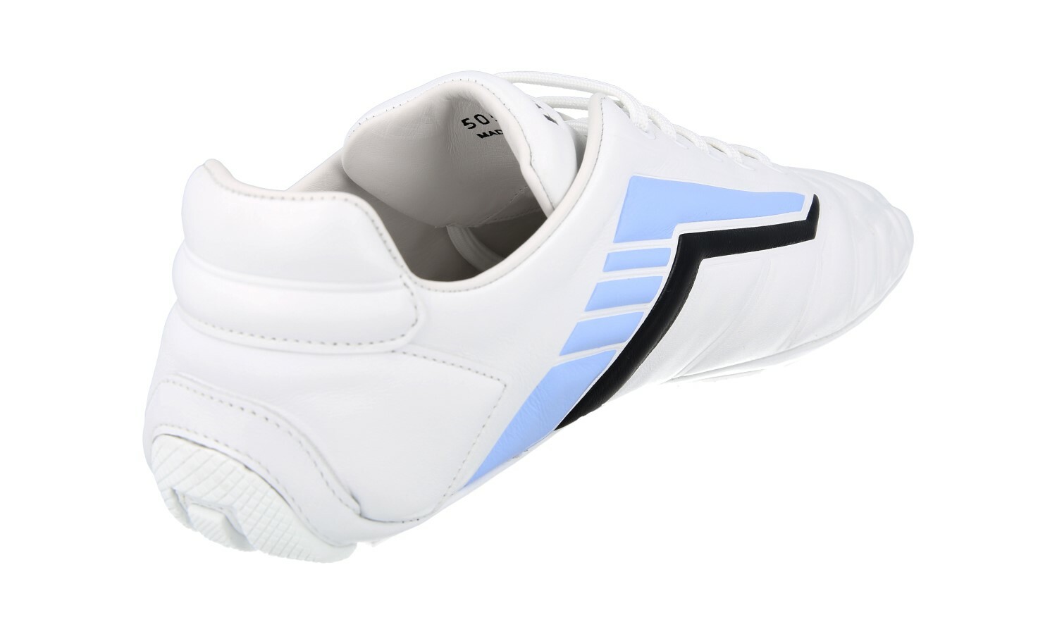 PRADA Leather Rev Sneakers – 1E505M – White Blue – NEW – US 6.5 EU 36,5