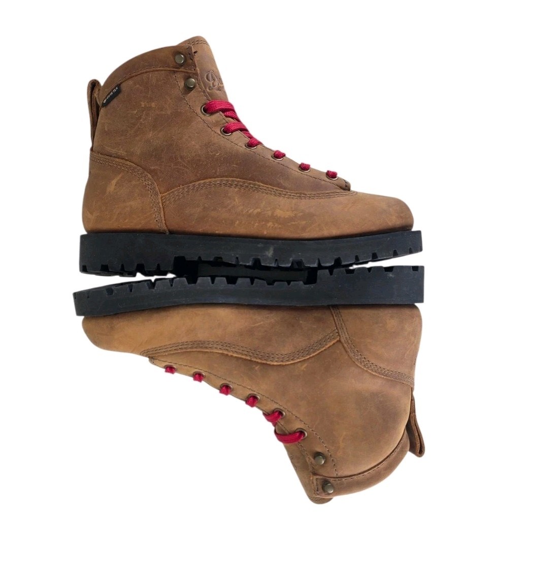 Danner GTX Gore-Tex Hiking Boots Womens 6 M Cedar Grove Bone Brown Leather 38213