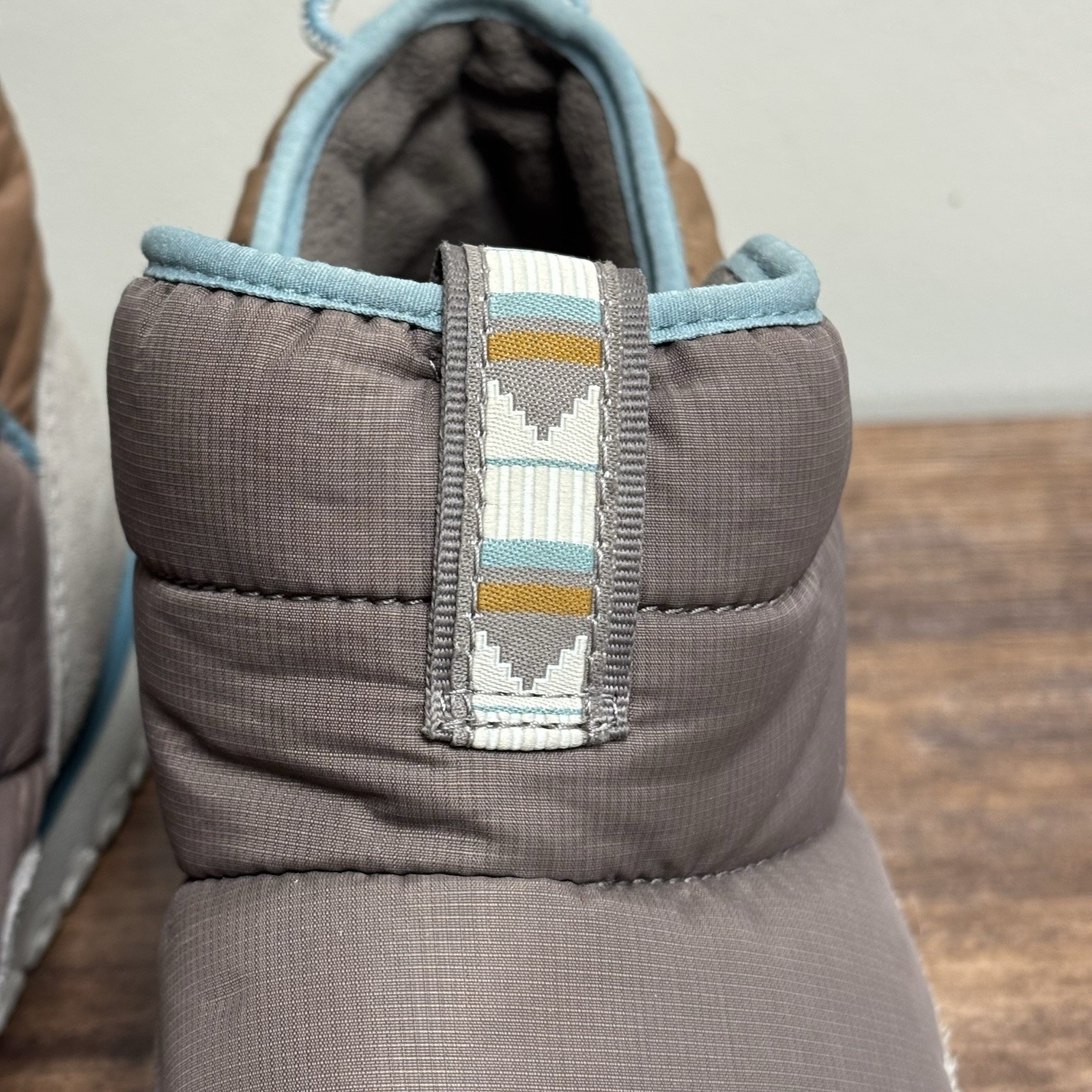 L.L. Bean Mountain Classic Quilted Ankle Boots Women 8 Gray Taupe Winter Spring