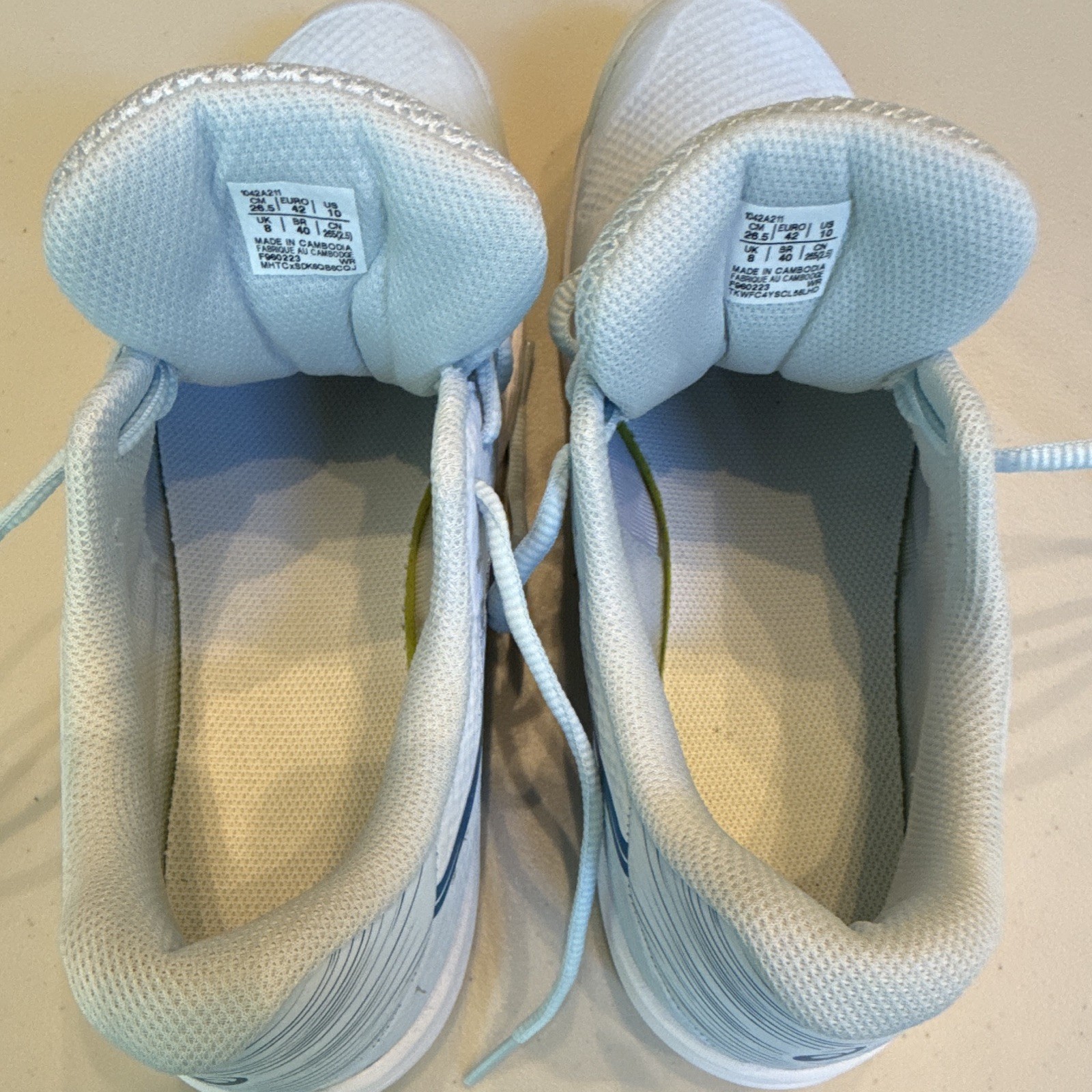 ASICS Women’s Low Top Lace-Up Athletic Sneakers Light Blue/White Neon 1042A211