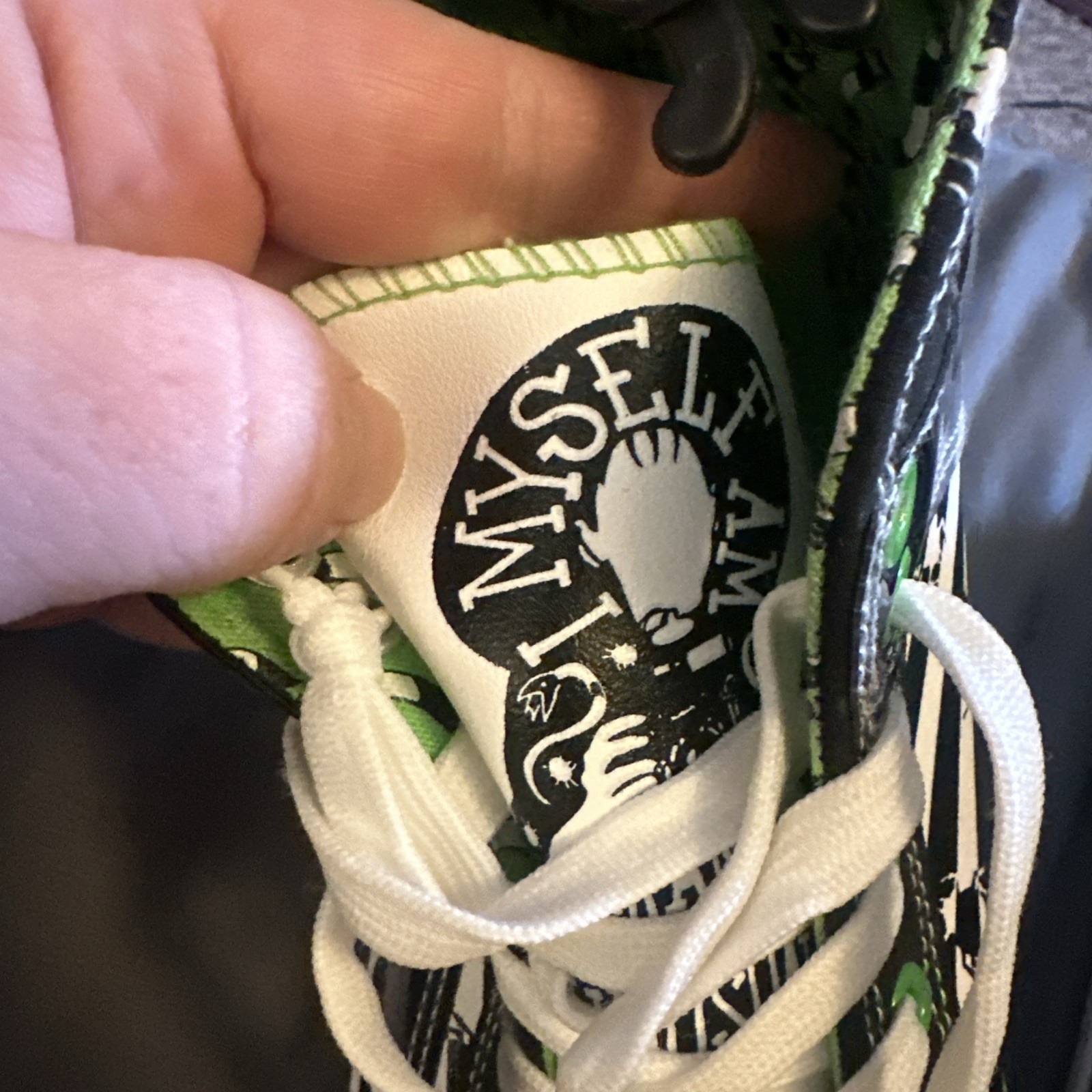 Beetlejuice Glow-In-The Dark Shoes Womens Size 8 High-top Sneakers View Last Pic