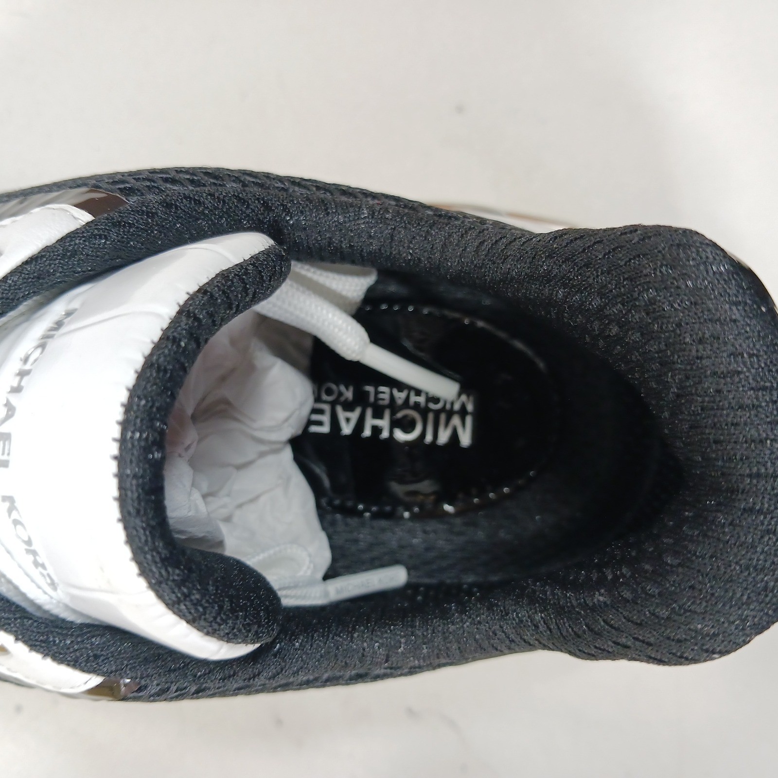 Michael Kors Toni Trainer Circular Air Mesh XL Black White Sneakers 9.5M