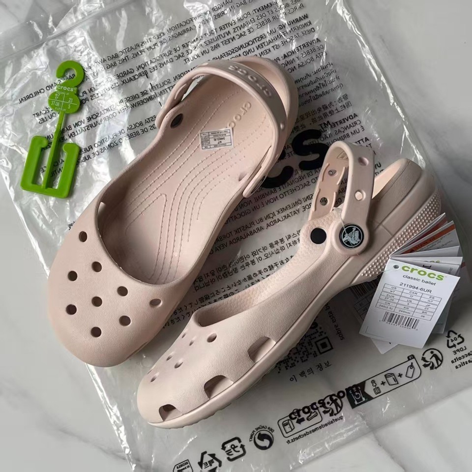 NEW 2026 Womens Crocs Classic Leopard Print Ballet Flat Clog-Choose Color