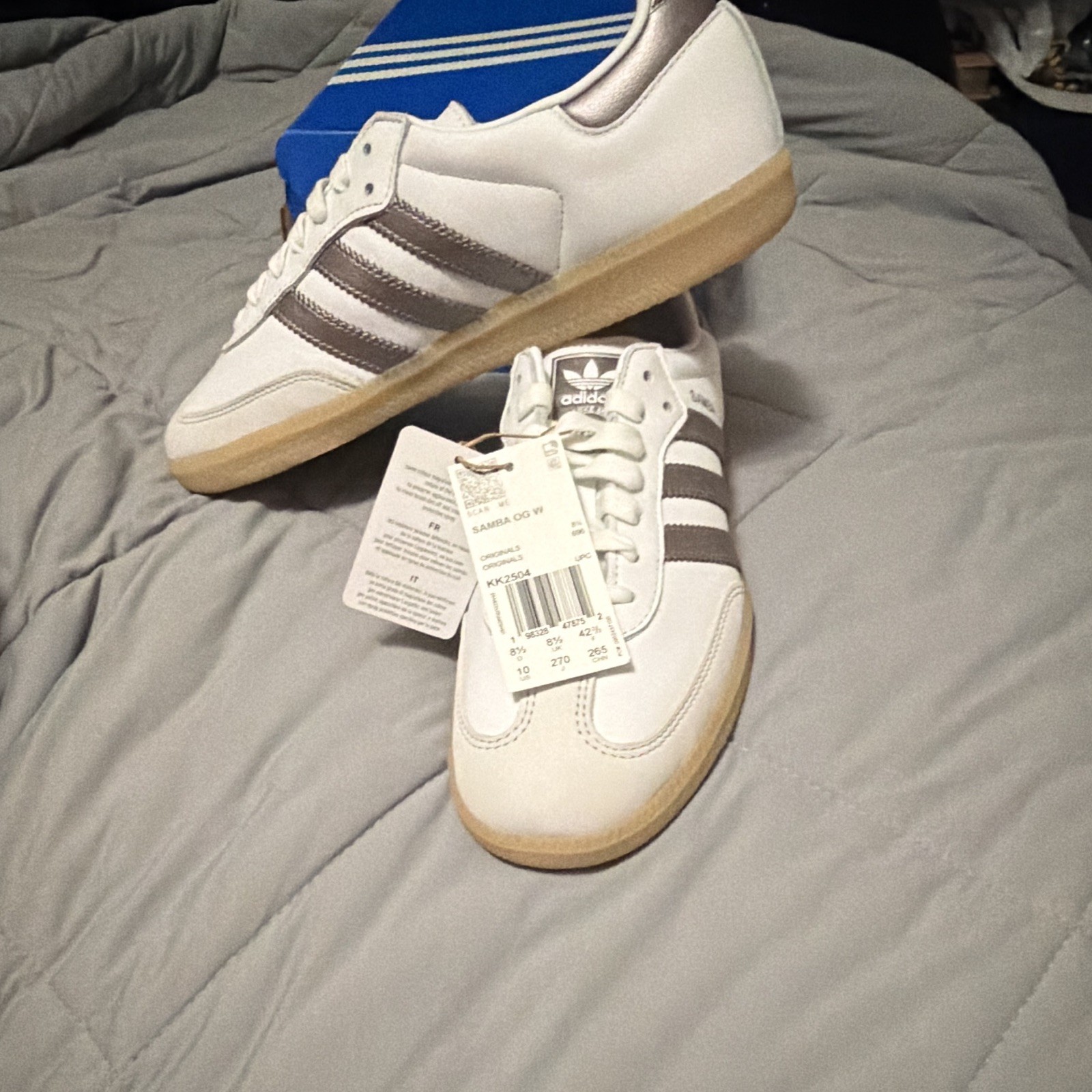 adidas Originals Samba OG W Women’s White/Silver/Gum Leather Low Top KK2504
