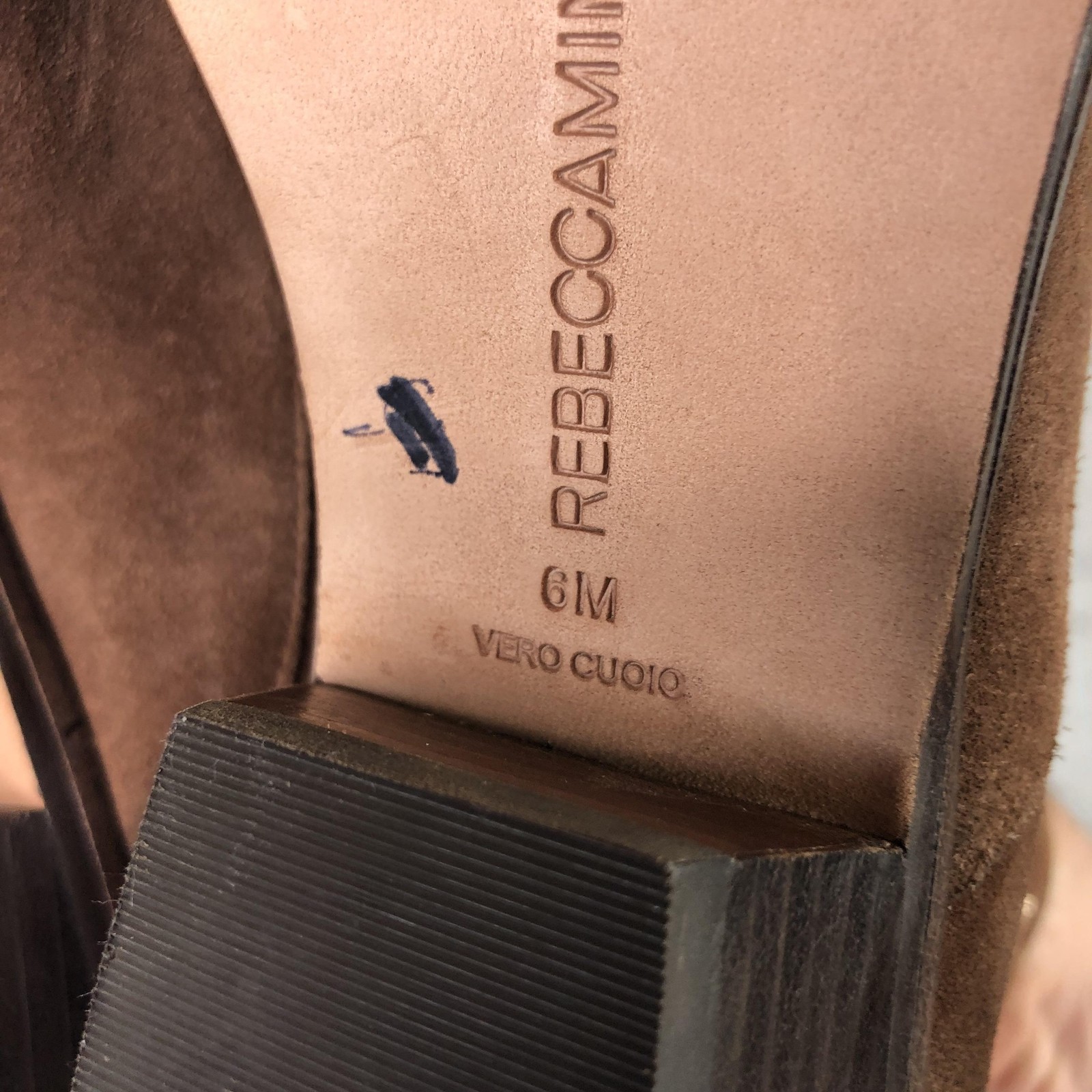 Rebecca Minkoff Boots Womens Size 6 Brown Suede Ankle Zip Buckle Heel Booties