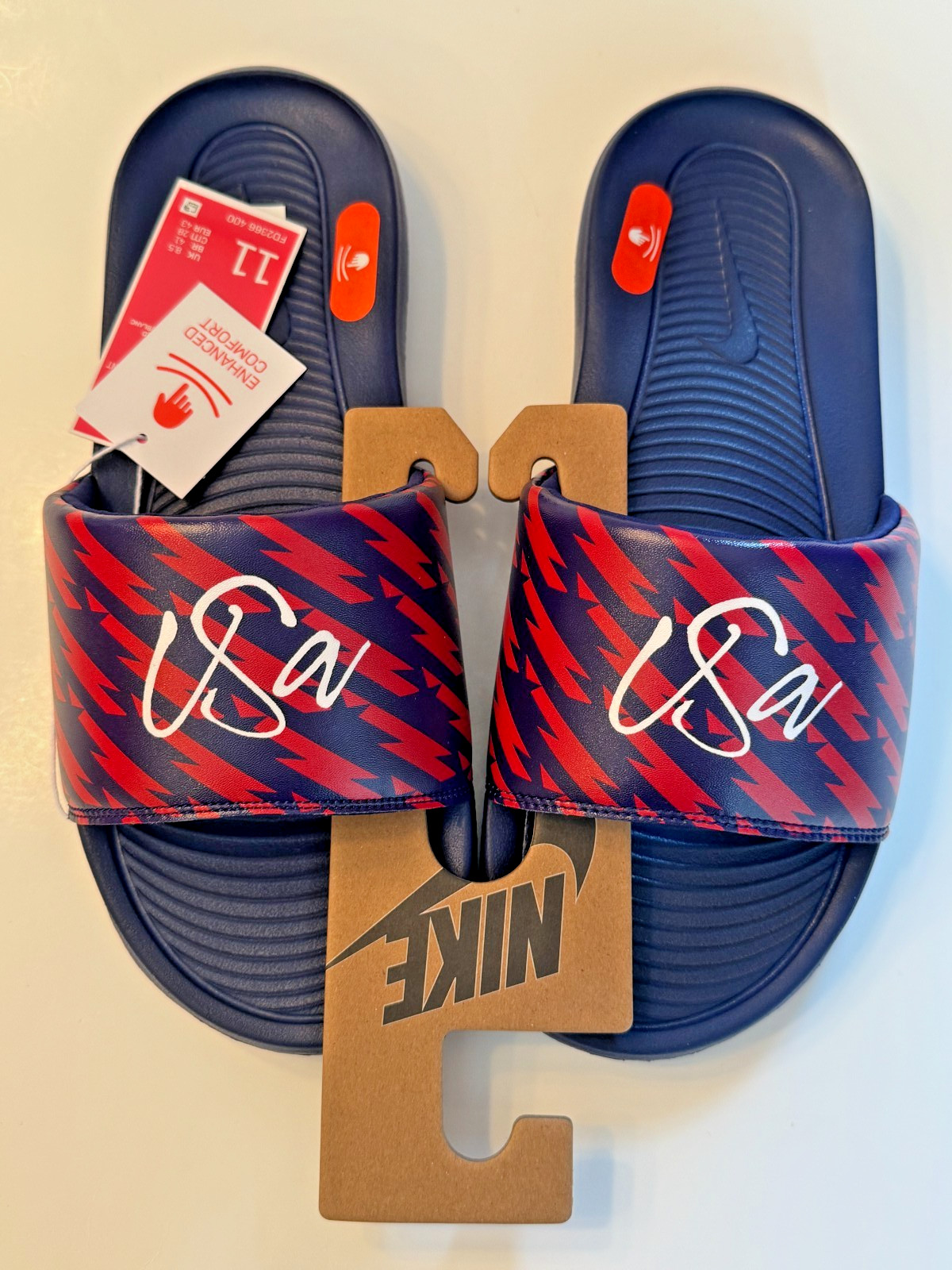 NEW Nike Victori One Slides Team USA Navy Women’s Size 11 FD2366-400